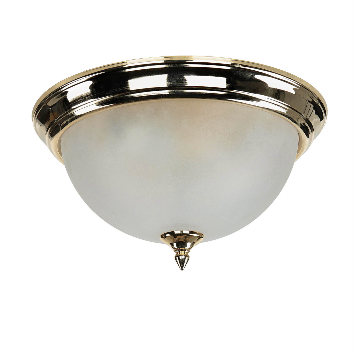 Deckenleuchte Antik in Messing Creme Wohnzimmer