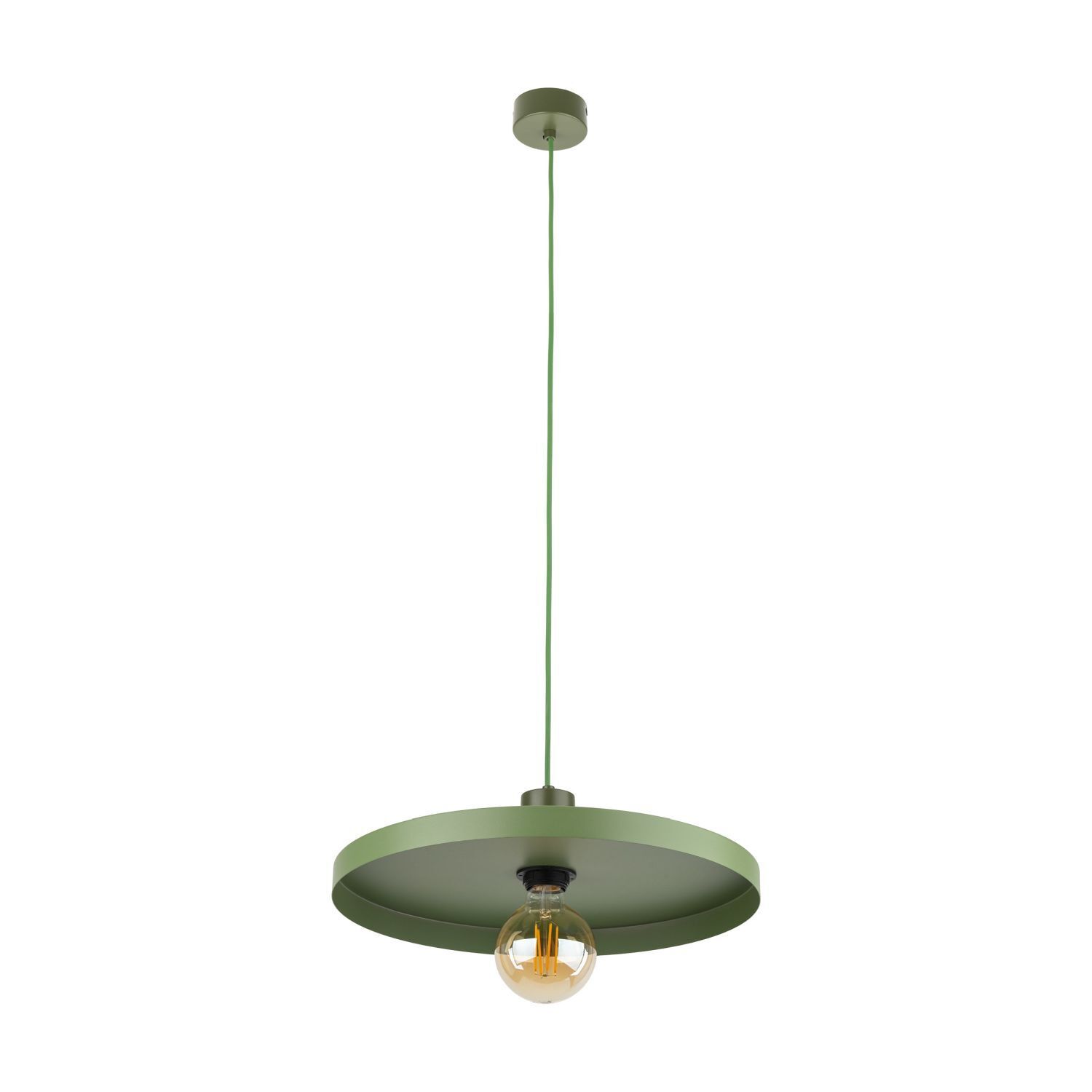 Grüne Hängelampe E27 Ø40 cm rund Vintage Metall