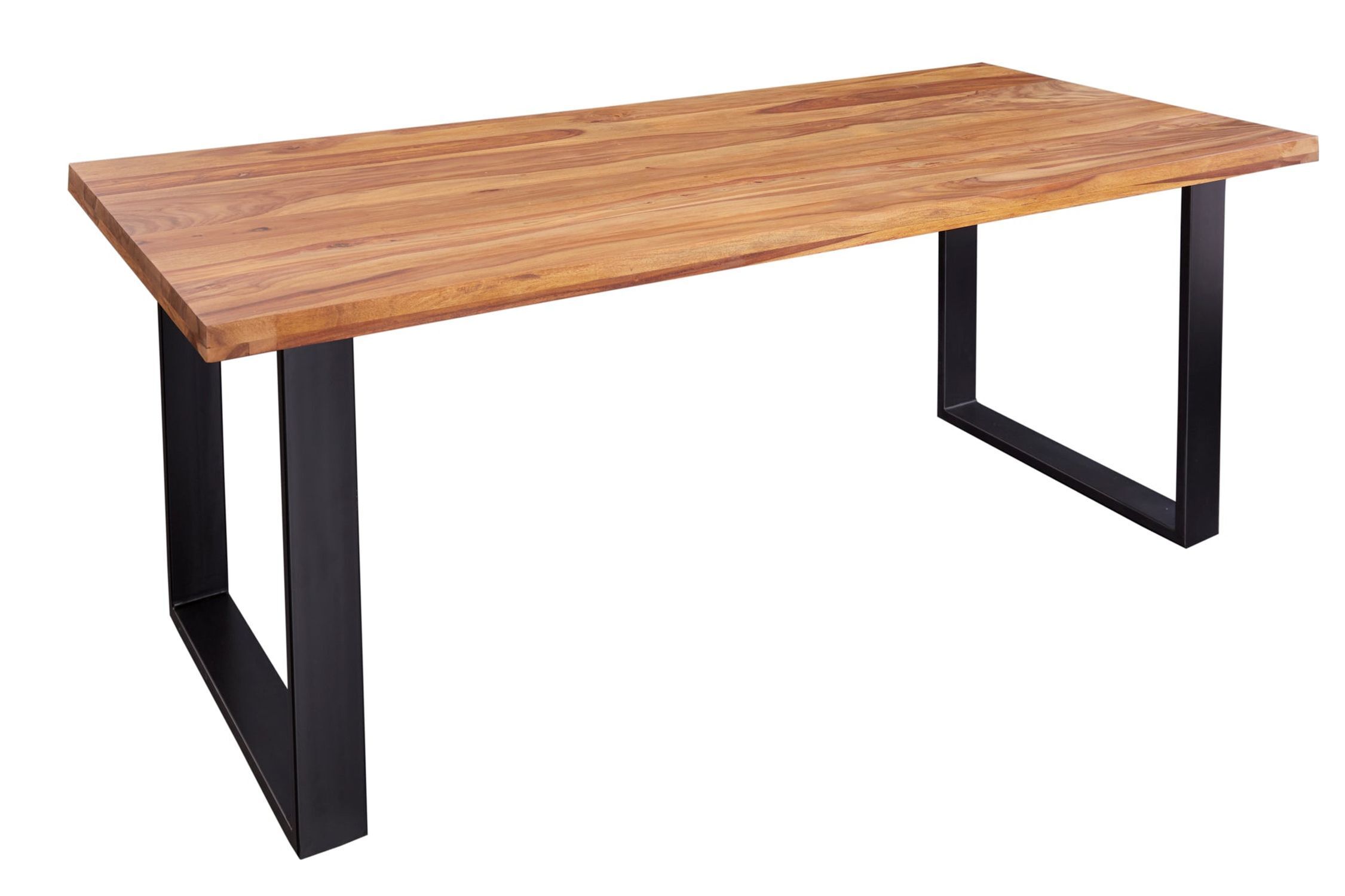 Esstisch Sheesham Holz Metall 160 x 90 cm Kufengestell