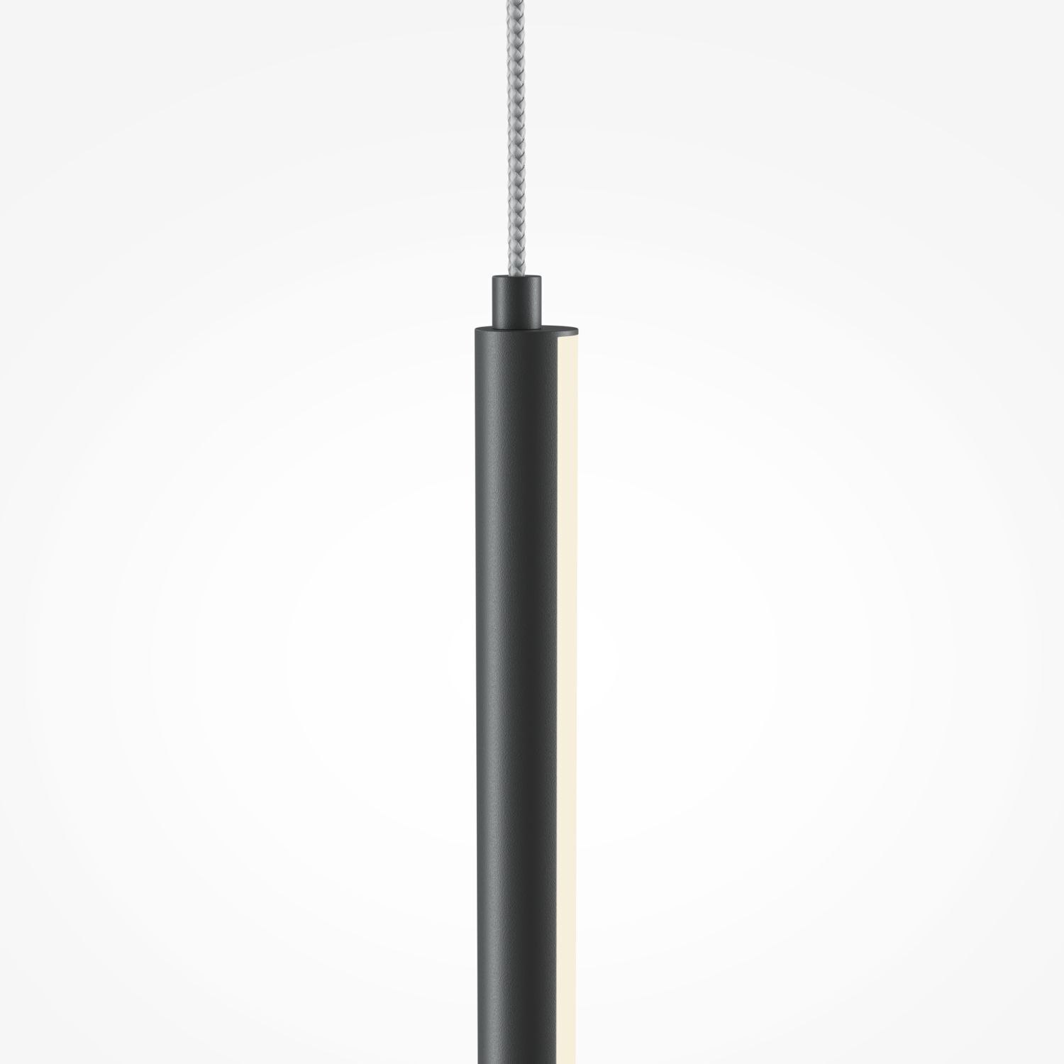 LED Pendelleuchte Aluminium rund D: 1,7 cm Schwarz LINA