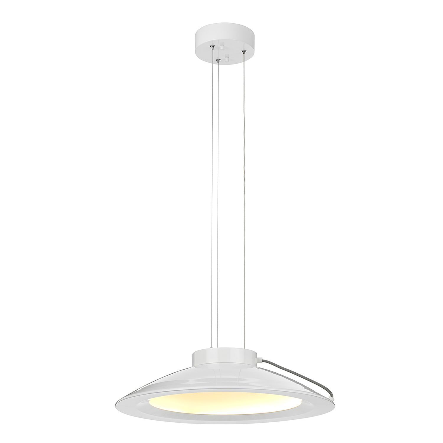 Weiße LED Pendelleuchte KOPPLA Ø35cm Retro Lampe Deckenleuchte, Kronleuchter, Lampe