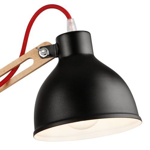 Holz schwarze Deckenleuchte 3-flmg Wohnzimmer