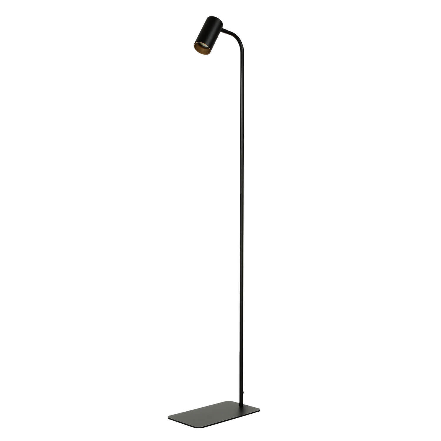 Kleine Stehlampe Schwarz Gold 124cm Modern flexibel