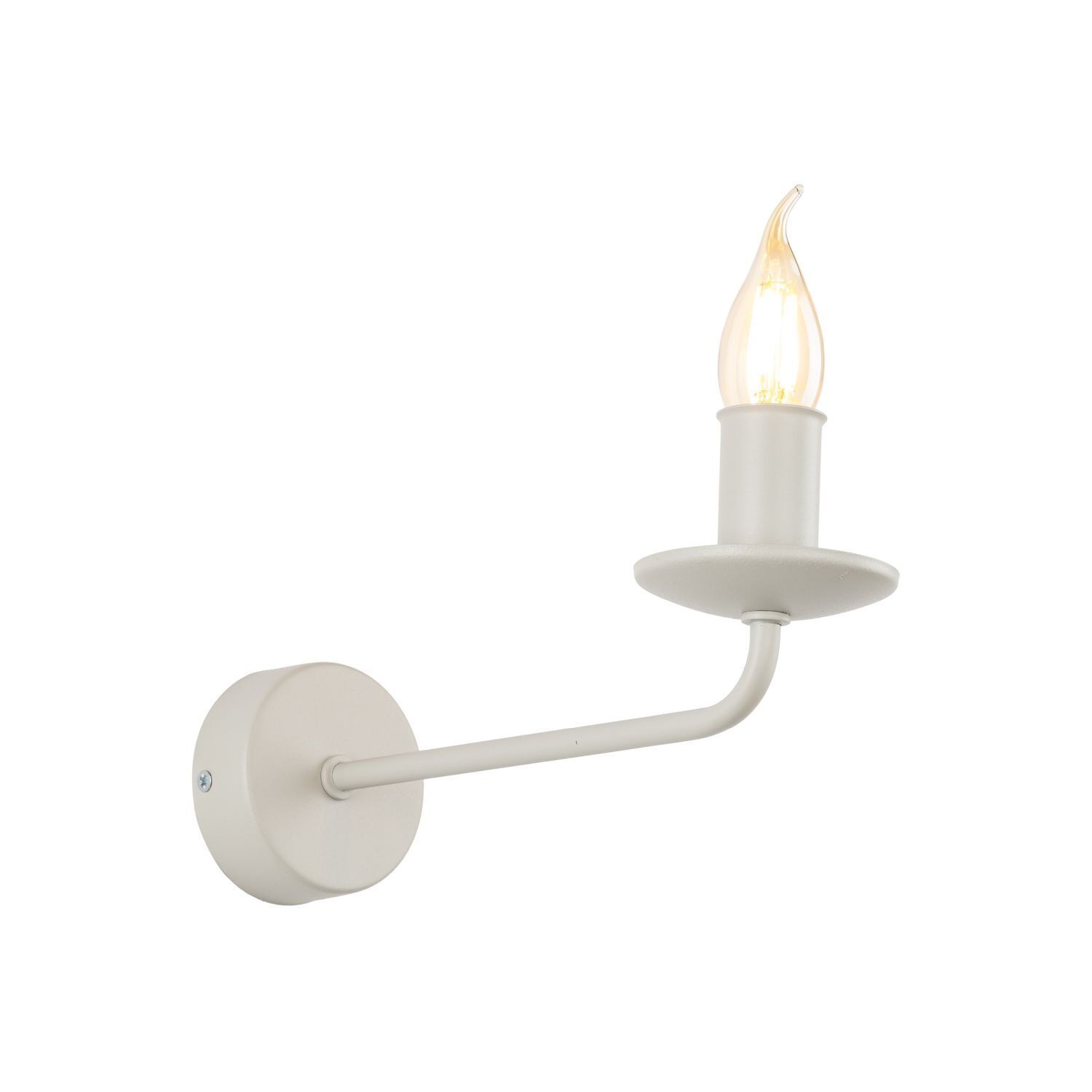 Wandlampe Rustikal Metall Beige H: 23 cm klein für E14