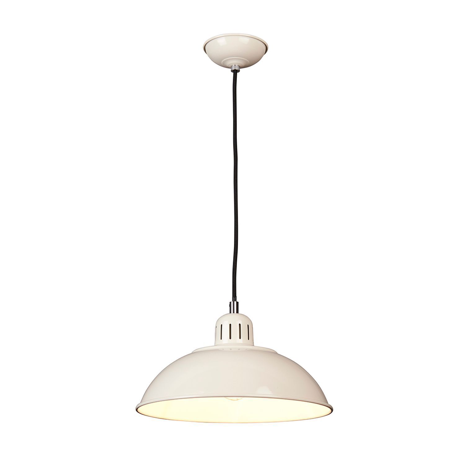 Pendelleuchte SECRETER Creme Ø30cm Bauhaus Lampe