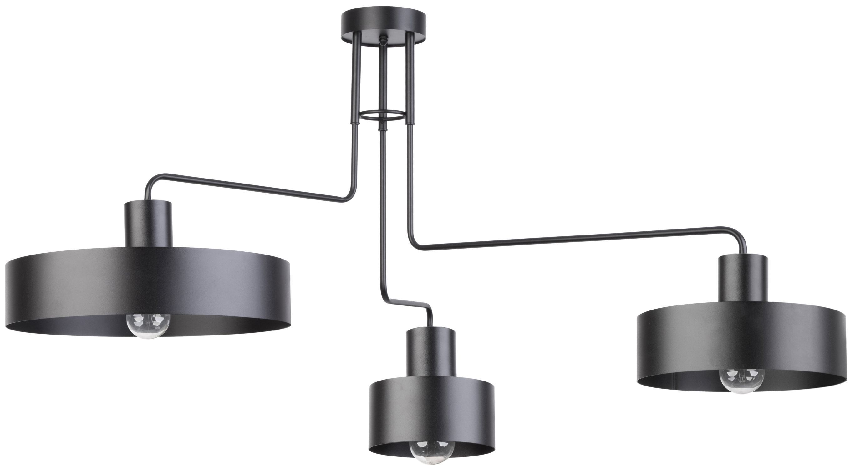 Außergewöhnliche Deckenlampe 3-flammig Metall E27 Retro