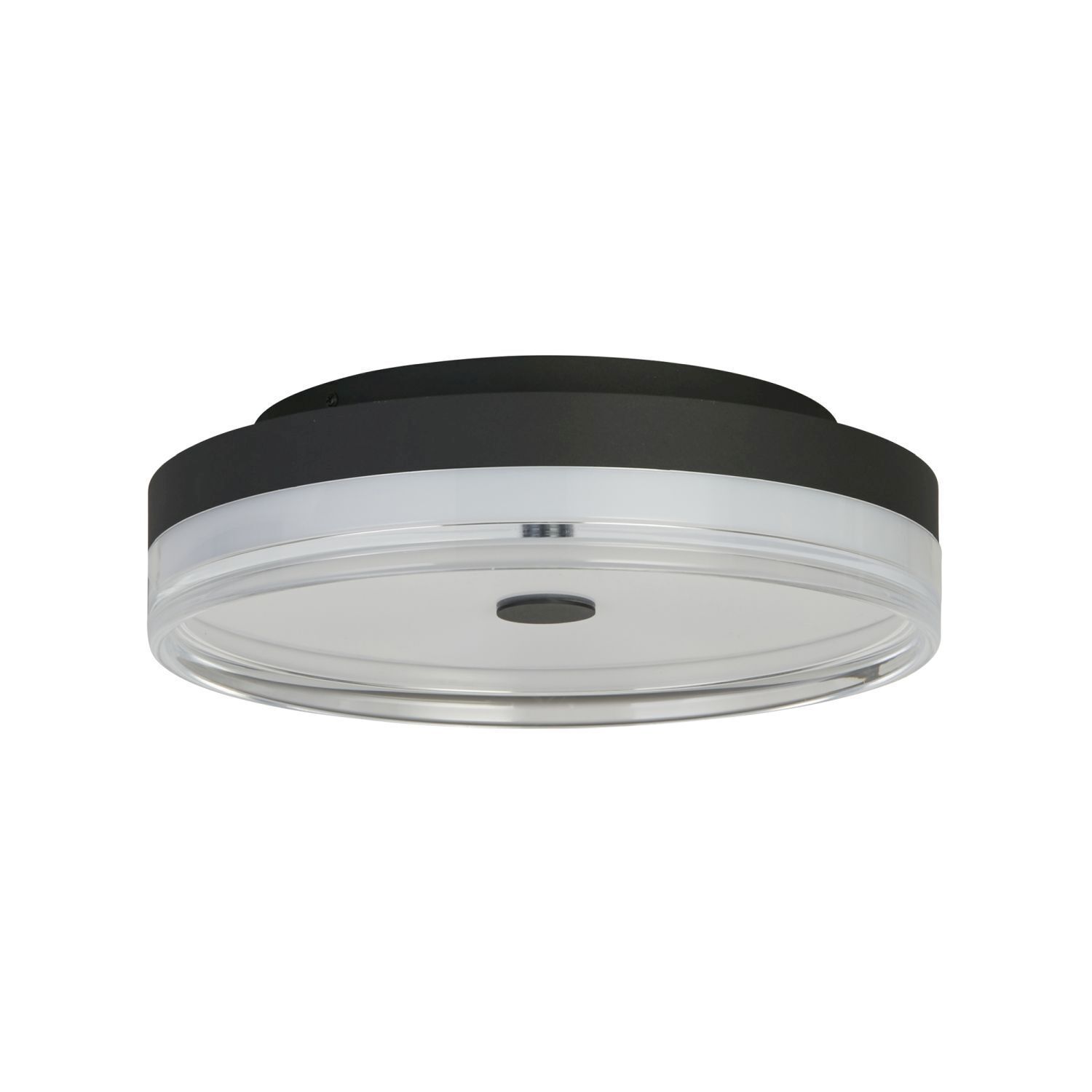 Runde LED Deckenleuchte Metall Schwarz Ø40 cm 29 W