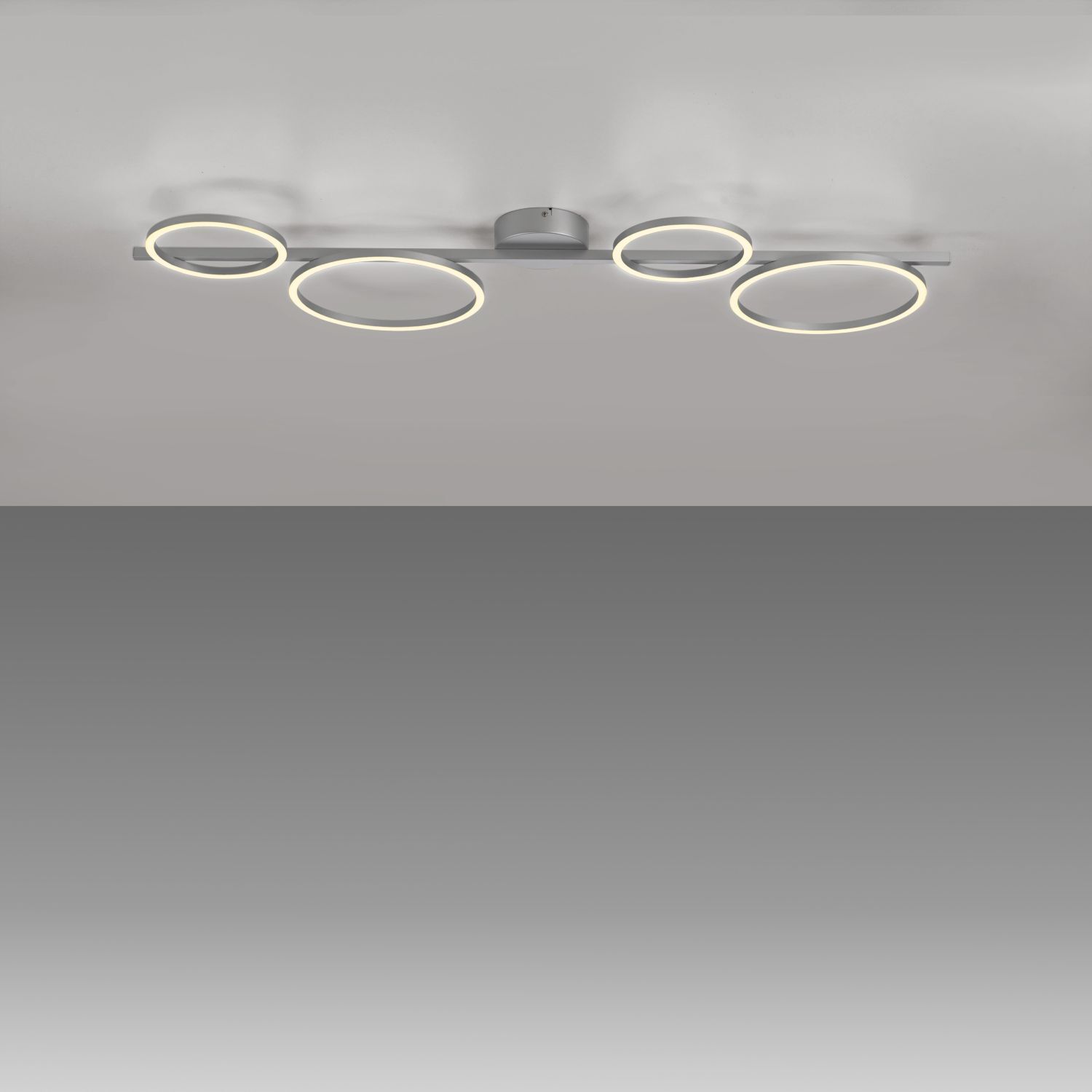 Weiße LED Deckenlampe Metall 120 cm länglich 3000 K