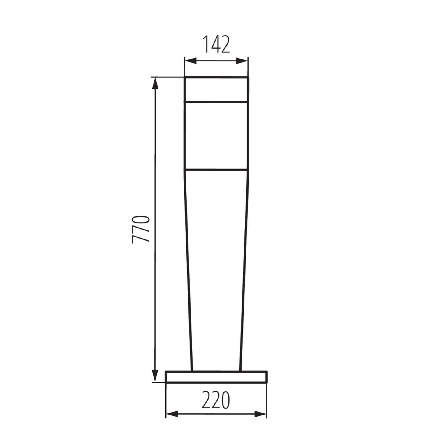 Wegeleuchte Garten 77 cm Grau Weiß IP44 blendarm