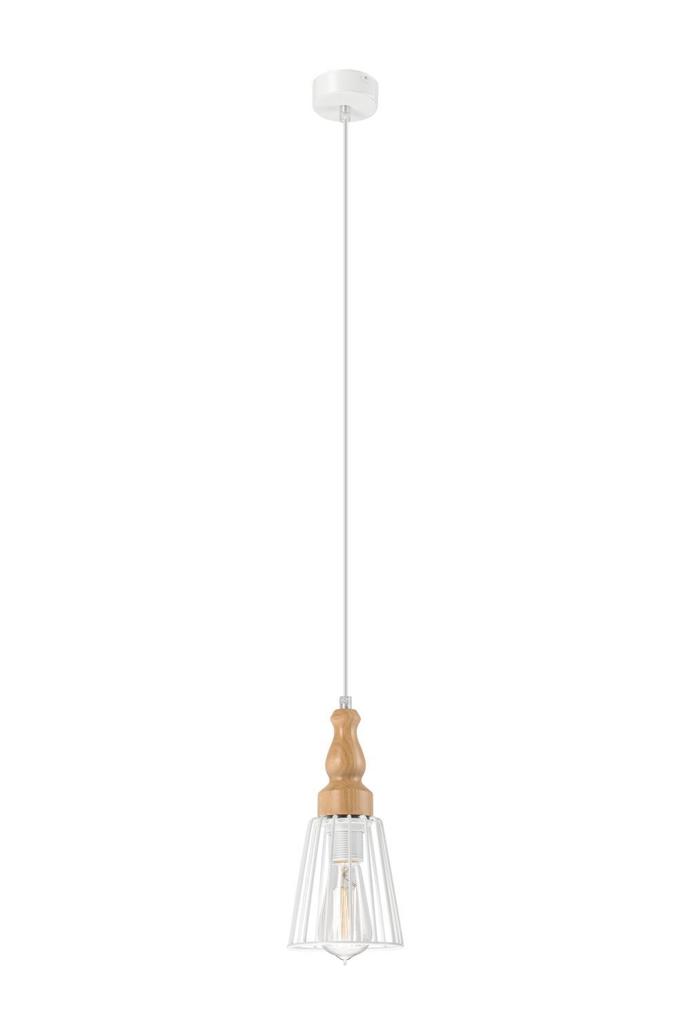 Hängeleuchte Esstisch Weiß Holz rund Wohnzimmer