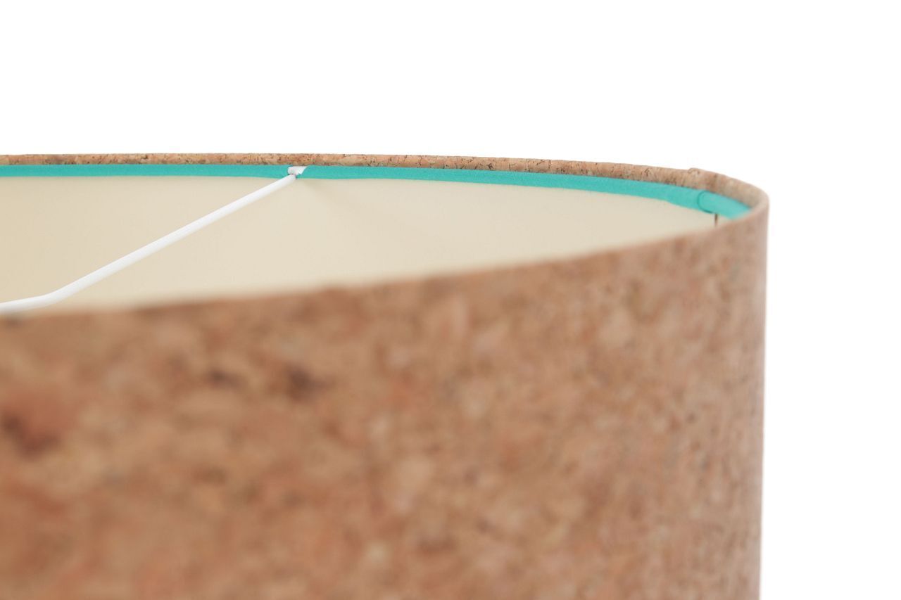 Pendelleuchte E27 Ø 50 cm rund Kork Lampenschirm