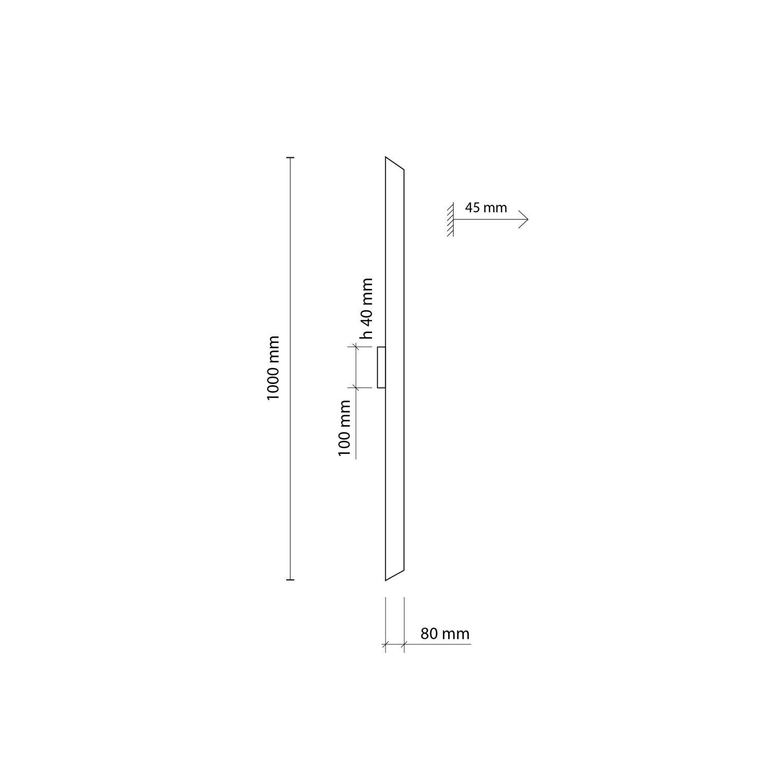 LED Wandleuchte Metall Schwarz 100 cm lang 3000 K indirekt