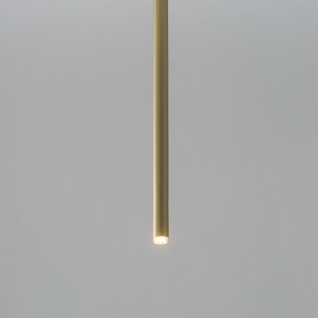Kleine Pendelleuchte Gold Zylinder Metall B:5 cm G9