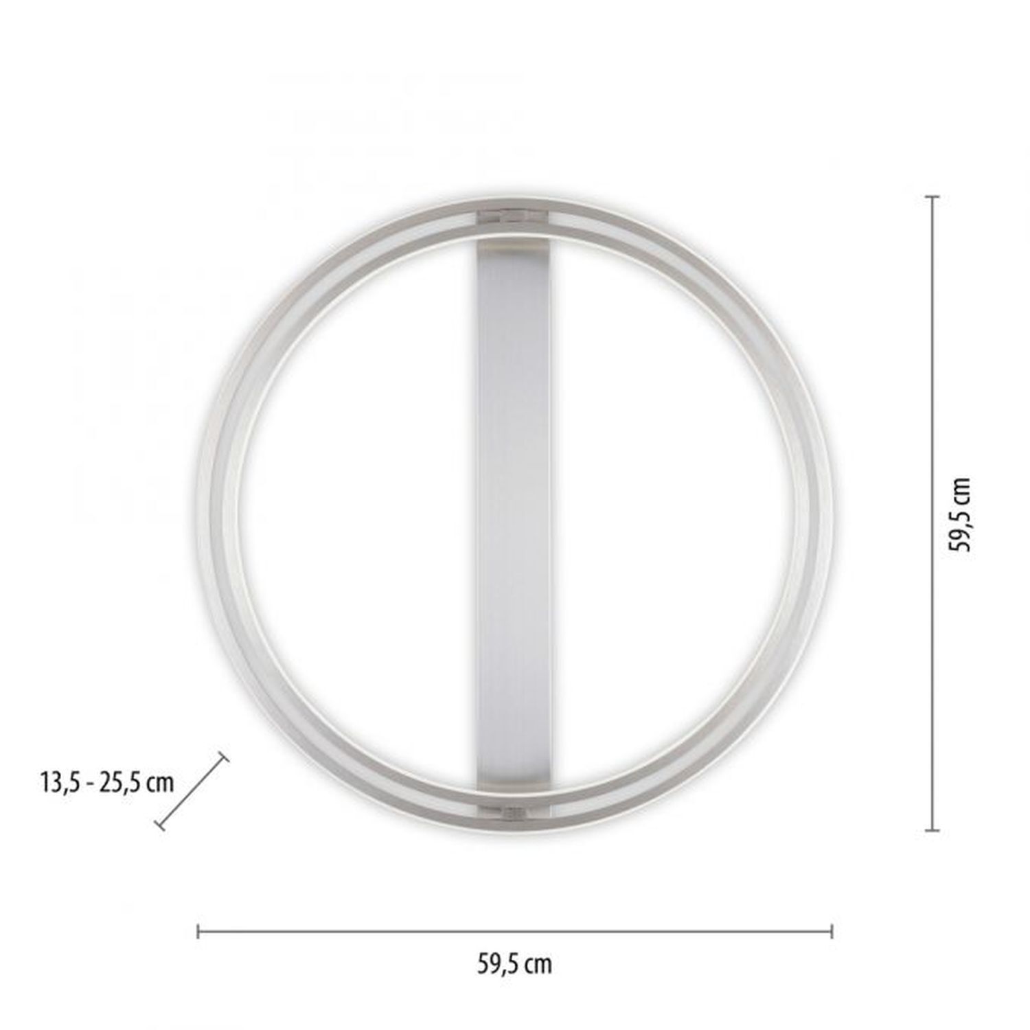 Dimmbare LED Deckenleuchte Metall Ø59 cm Fernbedienung