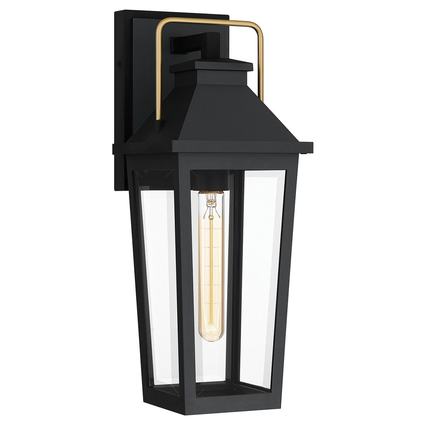 Außenlampe Wand Schwarz E27 IP44 H: 42,9 cm Rustikal Lampe, Laterne