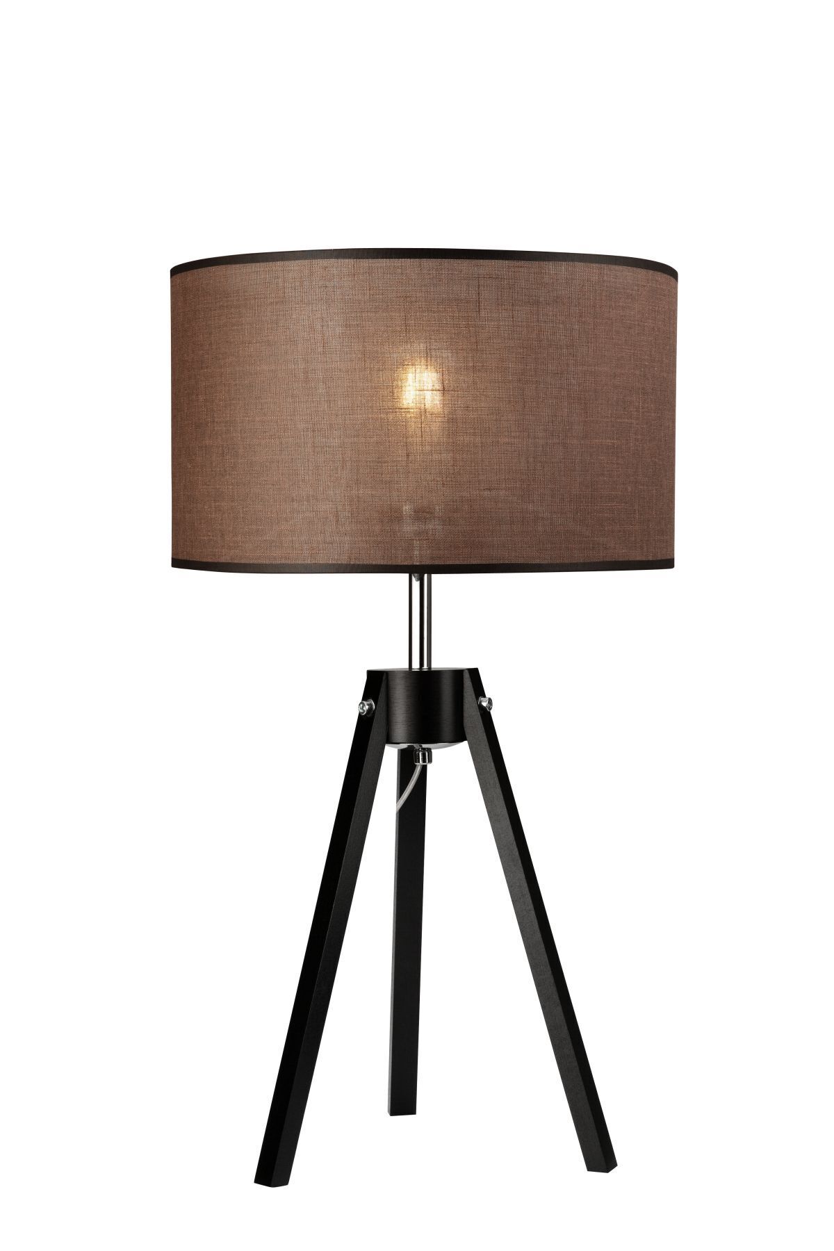 Hohe Tischlampe Braun Holz 62cm gemütlich KASEY