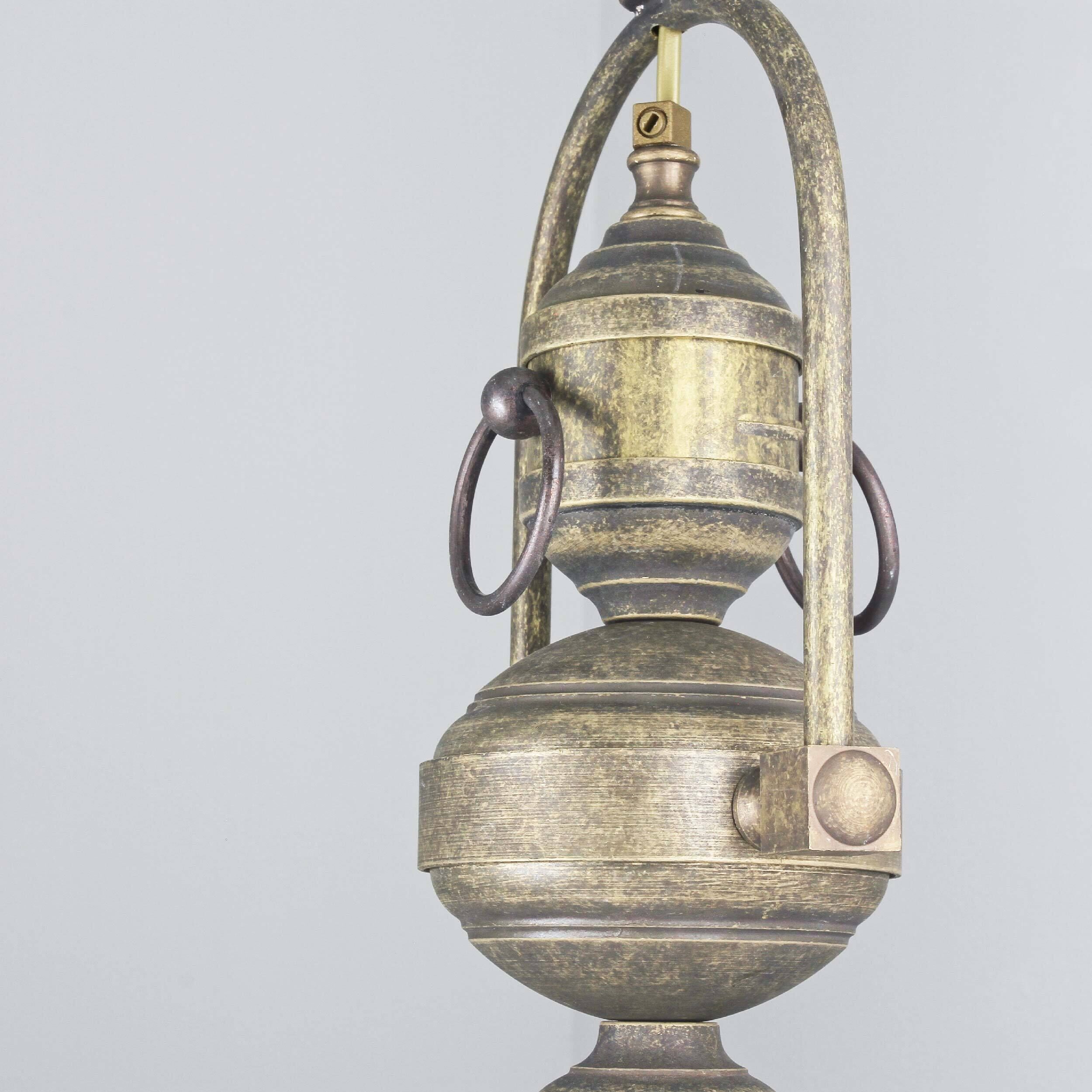 Lampe, Bronze, Töpferei, Granate, Glas