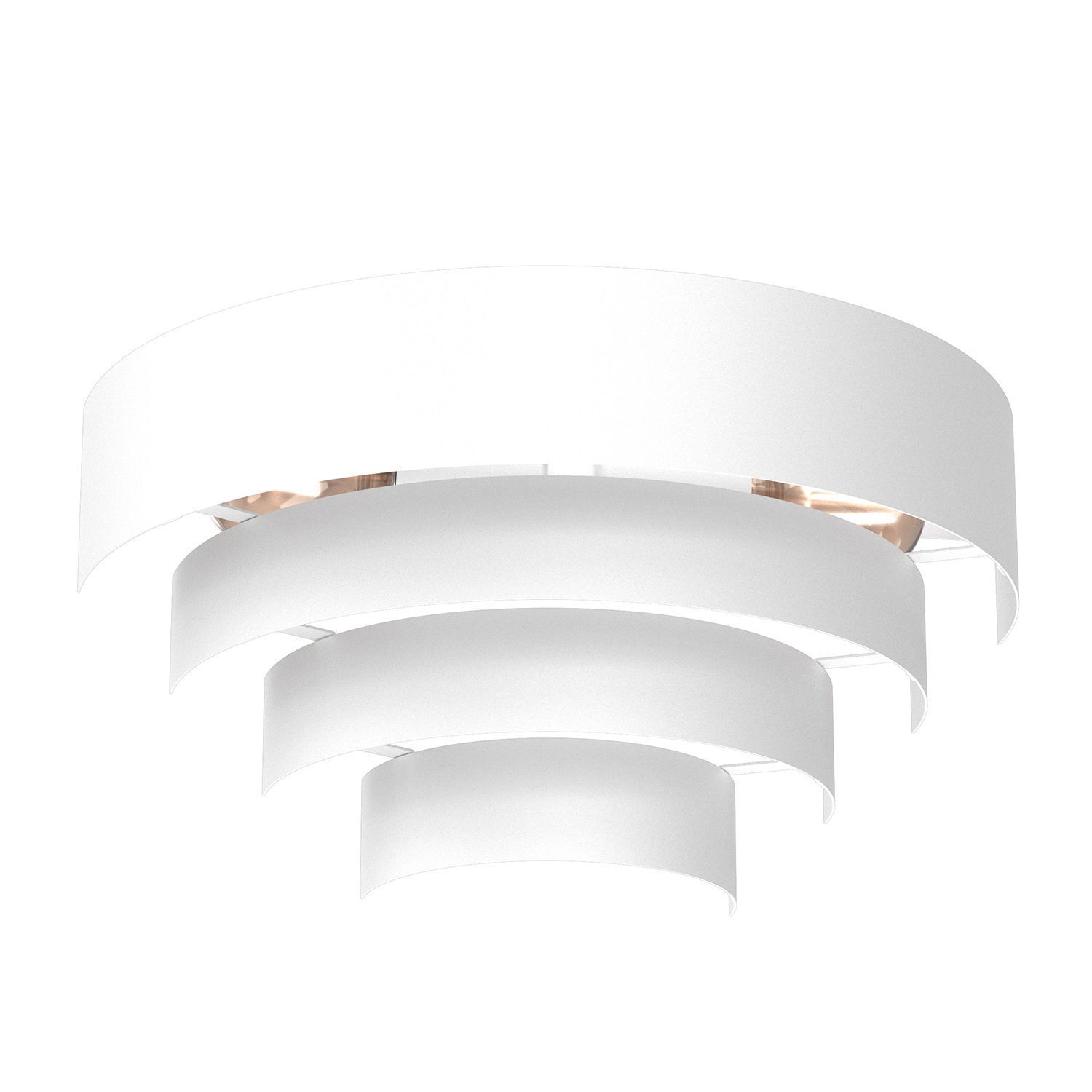 Wandlampe Metall in Weiß B:40 cm E27 2-flmg indirekt Deckenleuchte, Kronleuchter, Lampe