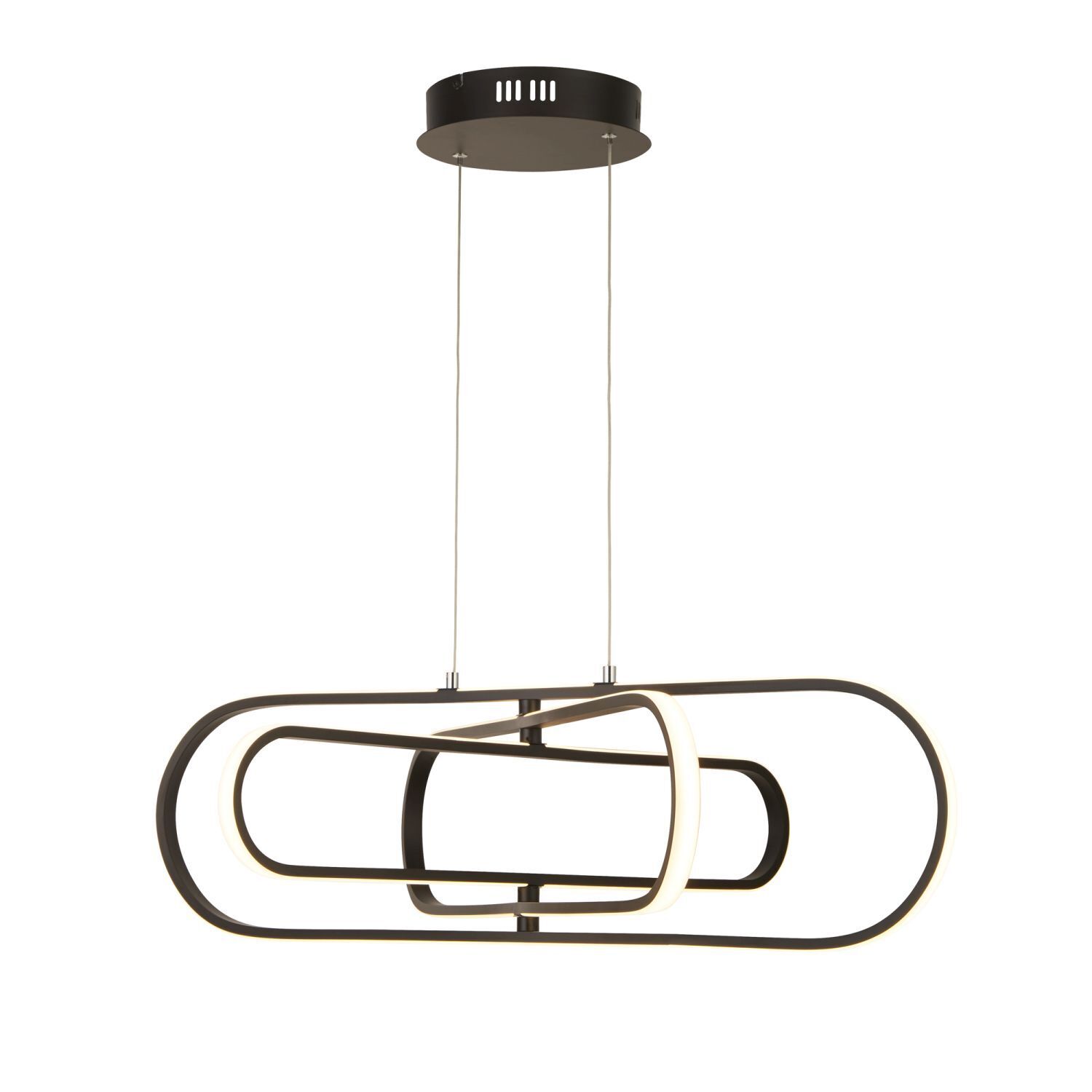 Hängelampe LED Schwarz einstellbare Lichtfarbe B: 80 cm