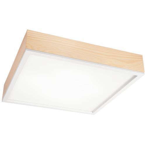 Blendarme Deckenleuchte Glas Holz Pinie E27 L:48 cm
