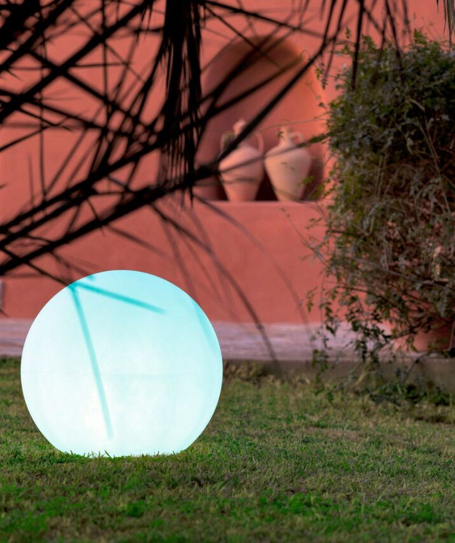 Poolleuchte IP68 Solar Farbwechsel Dimmer Kugel Garten Sphäre, Topfpflanze, Gras, Töpferei, Krug