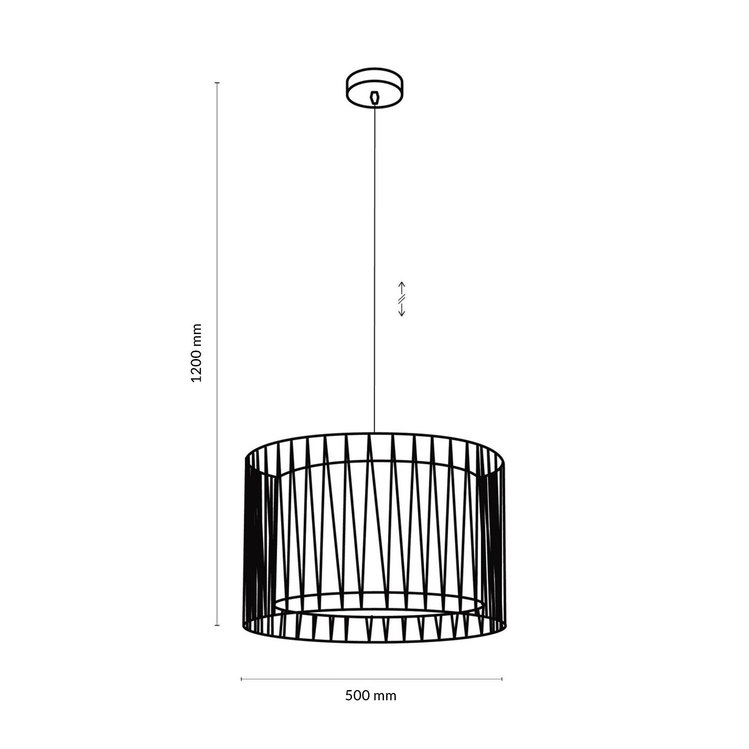 Pendelleuchte MINA Schwarz 1-flmg Doppelschirm