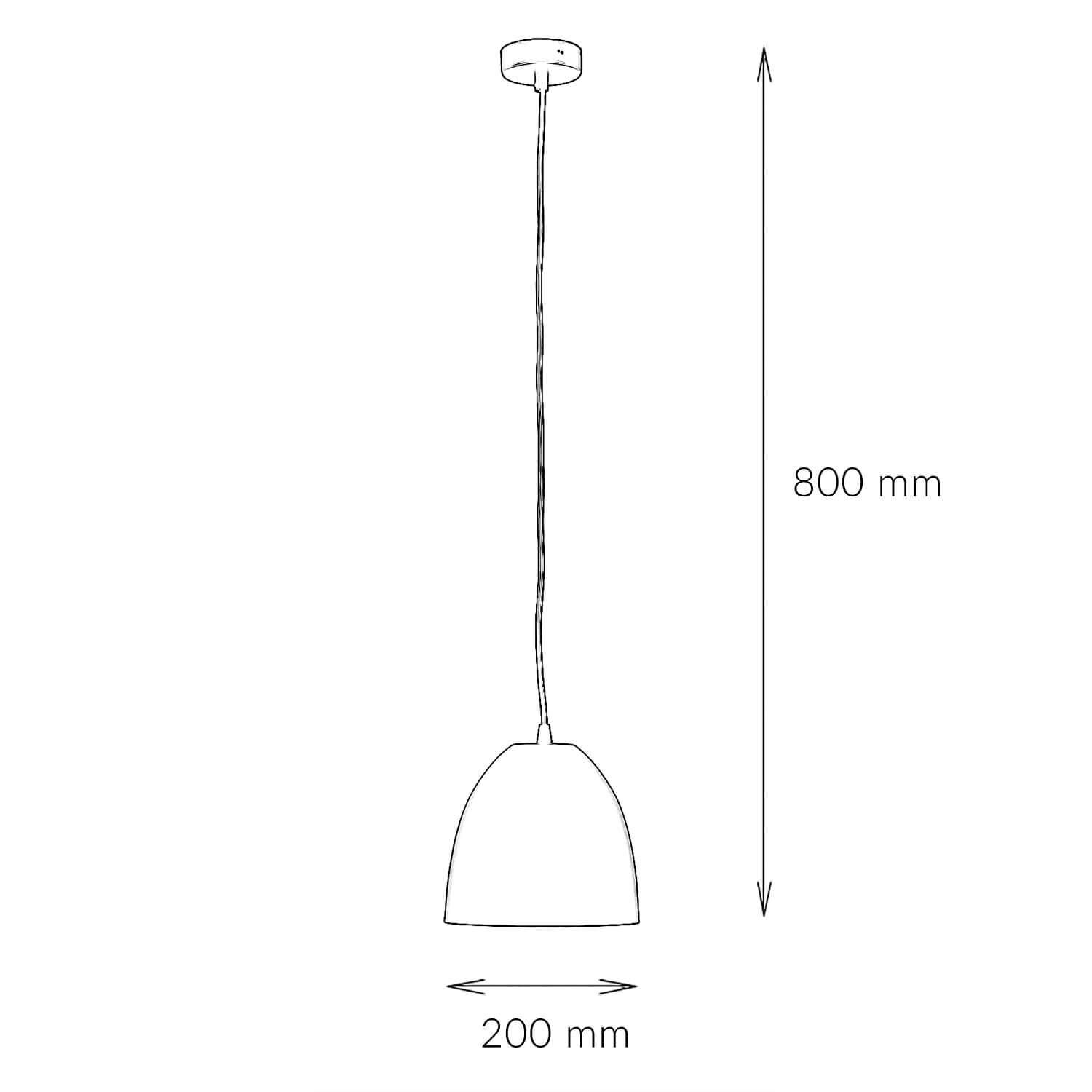 Hängelampe Schwarz innen Weiß Retro rund Esstisch Lampe