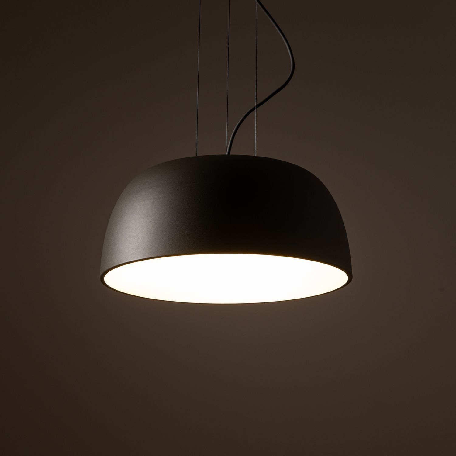 Runde Hängelampe Metall Umbra Grau Weiß E27 Ø38 cm