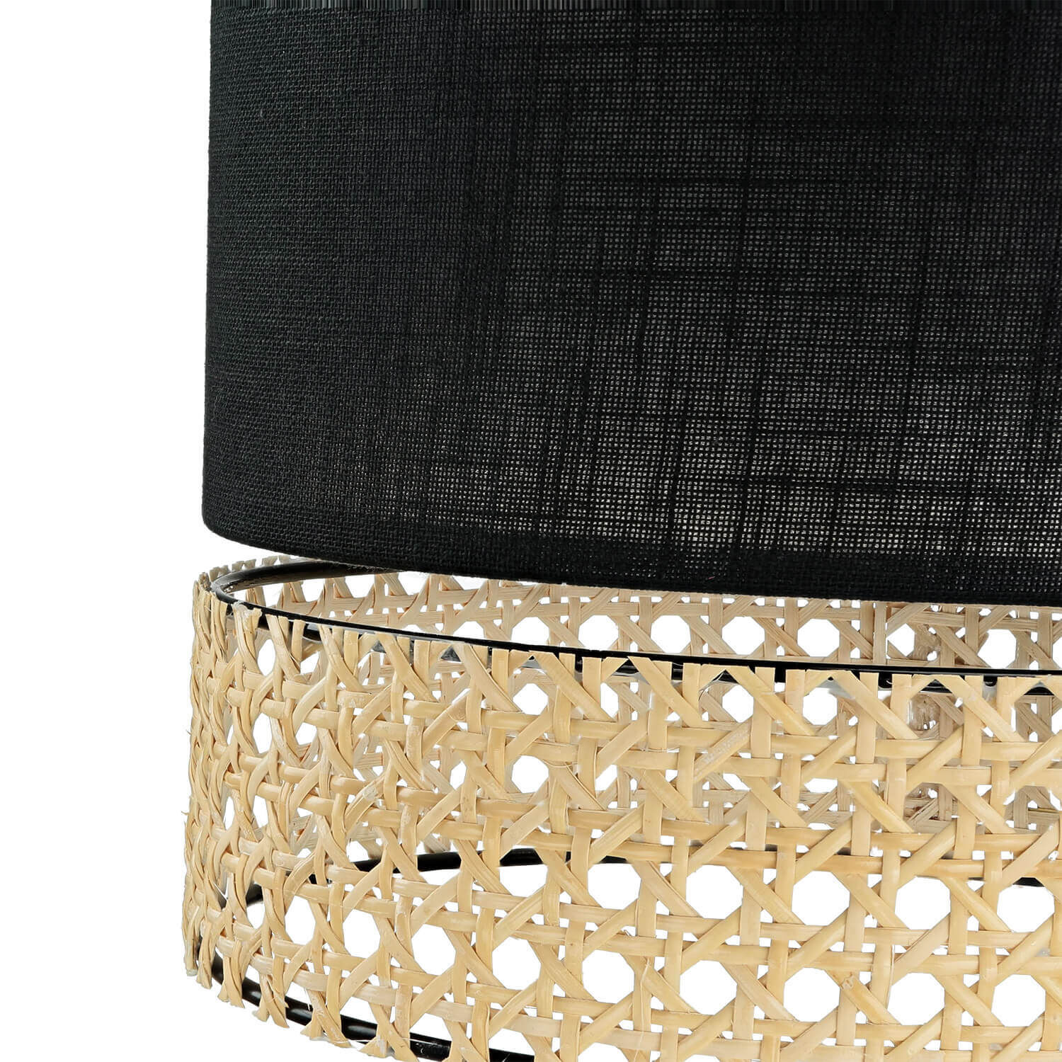 Hängelampe Modern Schwarz Braun E27 Stoffschirm Lampe, Zubehör