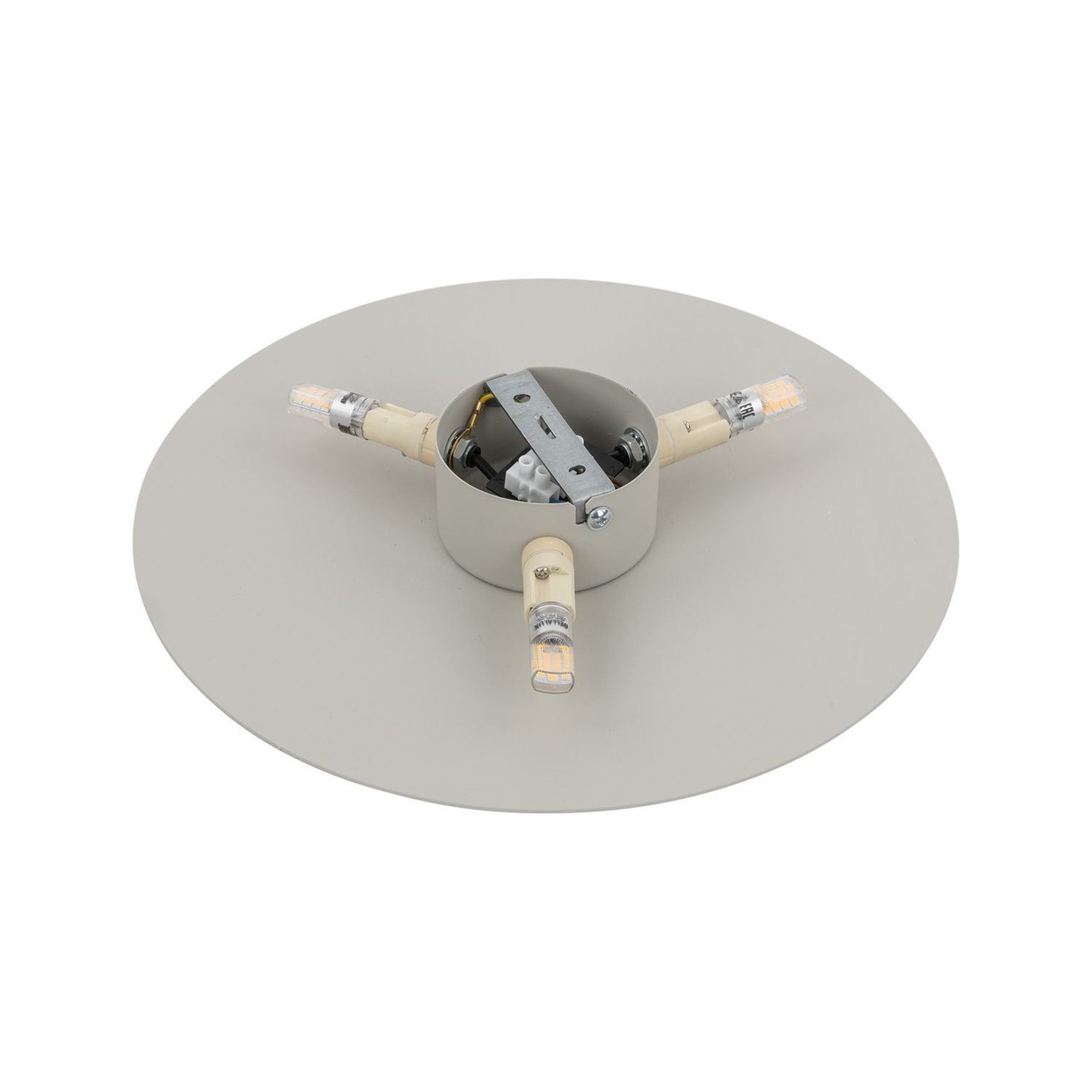 Wandlampe rund Ø 30 cm klein 3x G9 indirektes Licht Beige