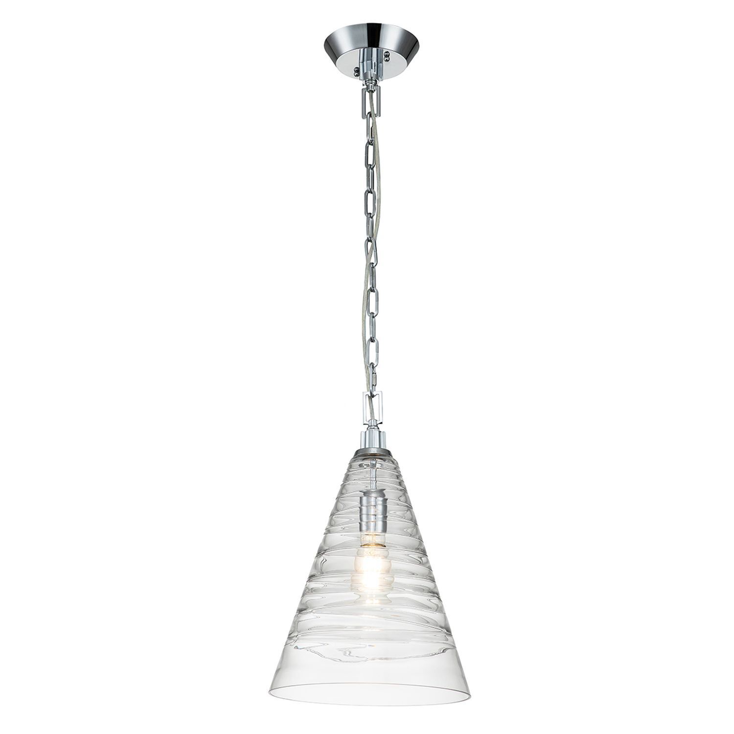 Hängelampe Glas Metall E27 D: 29,5 cm rund FREJA