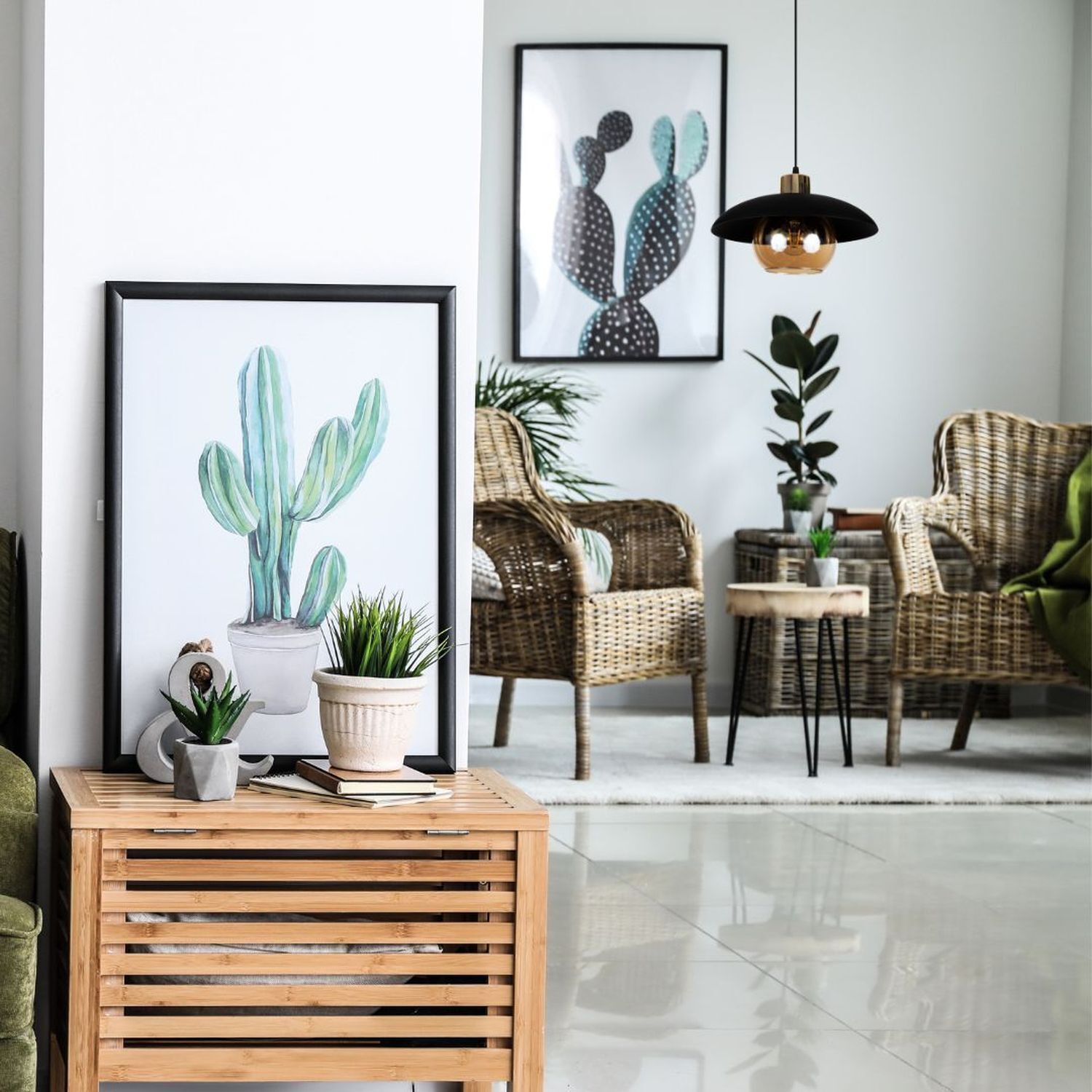 Hängelampe Glas in Honig Metall Schwarz Ø30 cm blendarm Fußboden, Innenarchitektur, Pflanze, Stuhl, Dekoration für Zuhause