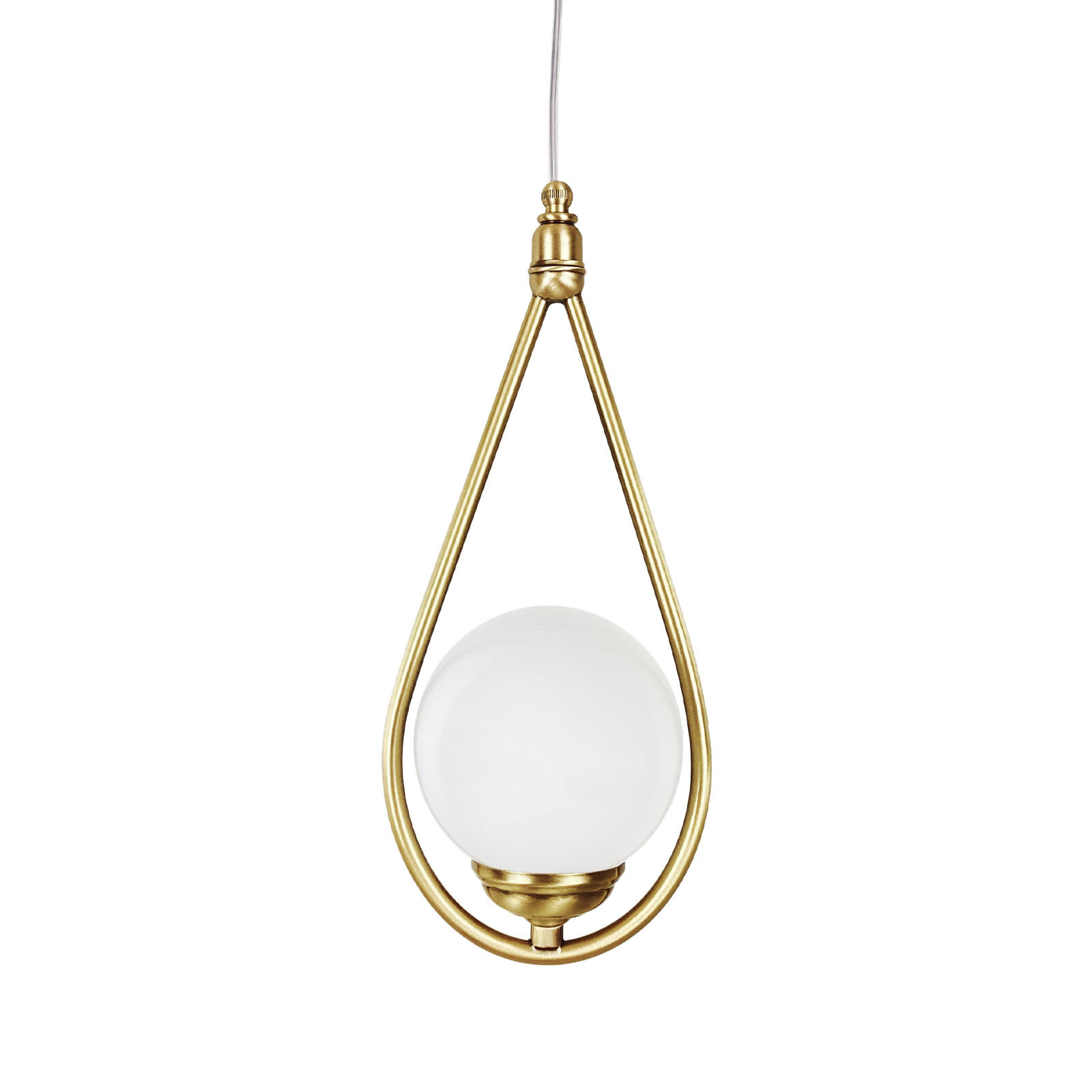 Hängelampe in Bronze hell Weiß E14 Messing Glas Jugendstil Zubehor