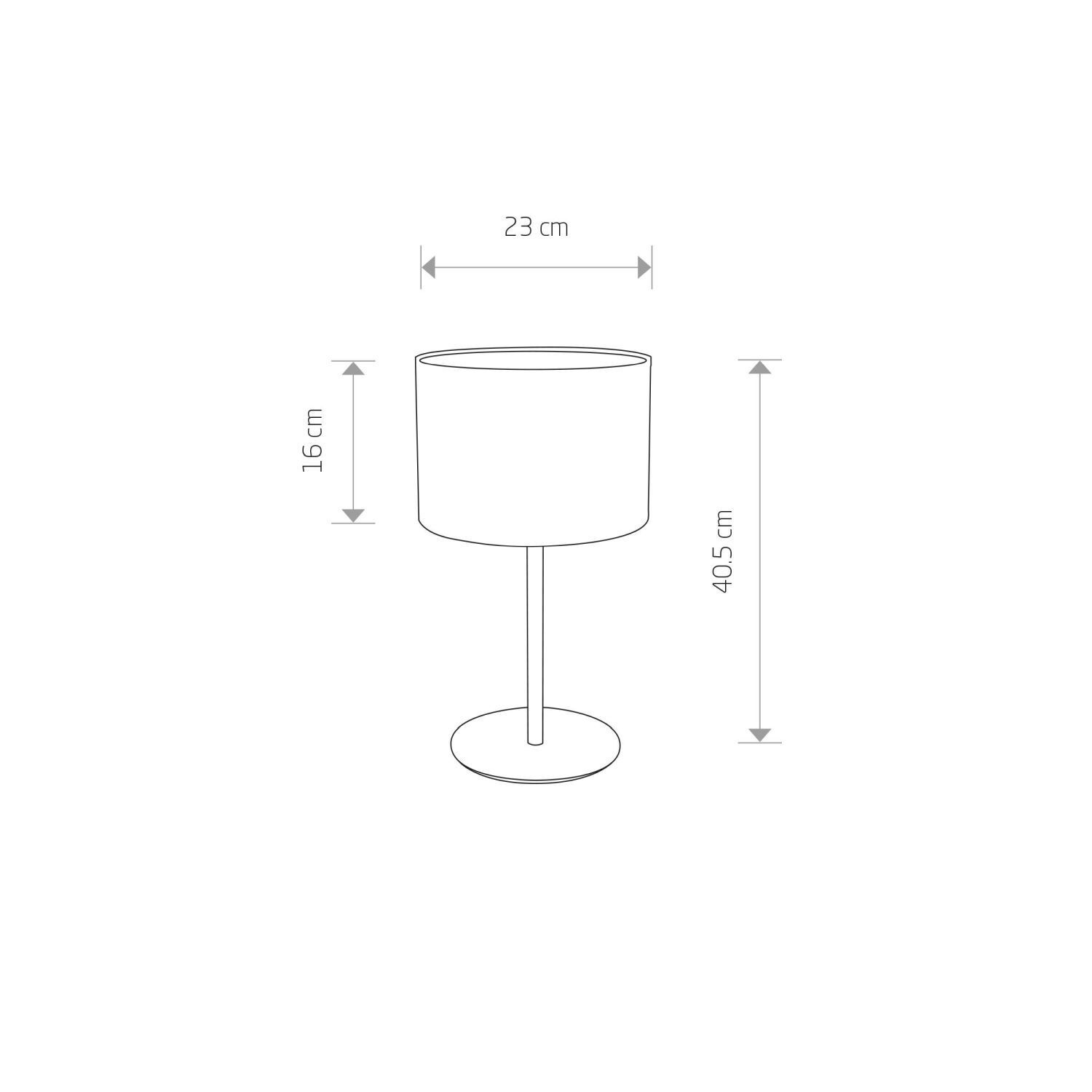 Runde Tischleuchte ALICE Schwarz H:40,5cm Lampe Tischlampe, Beistelltischlampe, LED-Lampe, Rundschirm, Stehlampe