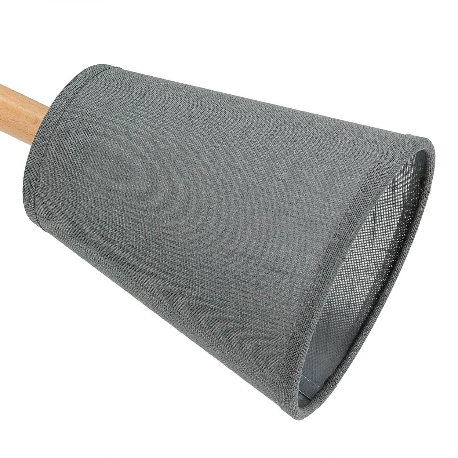 Deckenleuchte VAIO Grau 3-flmg Holz Stoff Lampe