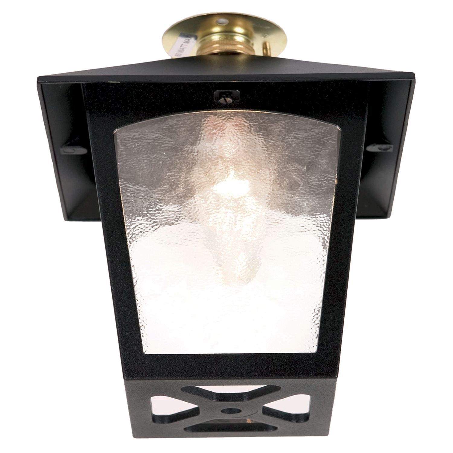 Deckenleuchte außen Schwarz Aluminium Glas IP44 FIENNES Lampe, Leuchte
