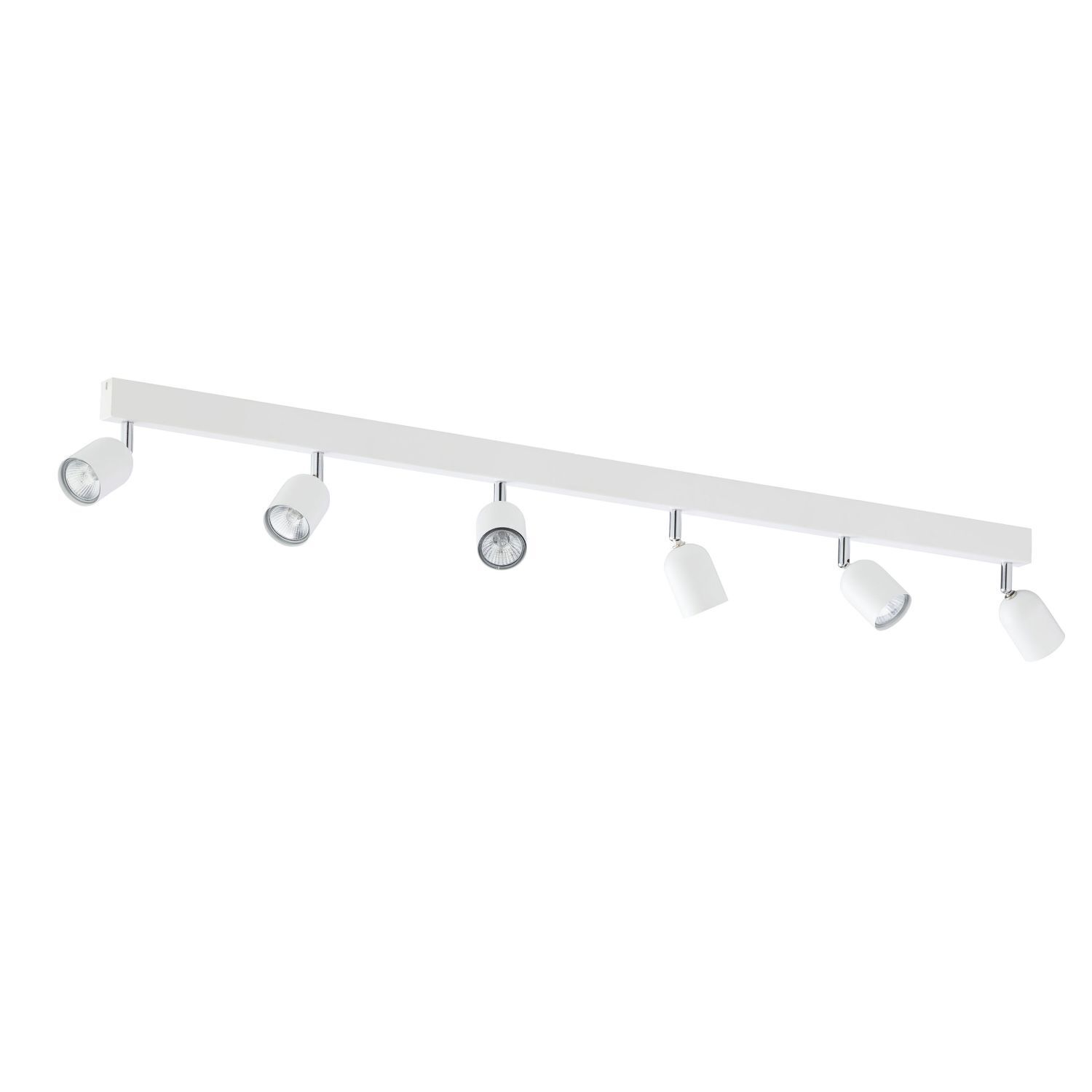 Großer Deckenstrahler Weiß Metall 6-flammig 127 cm lang