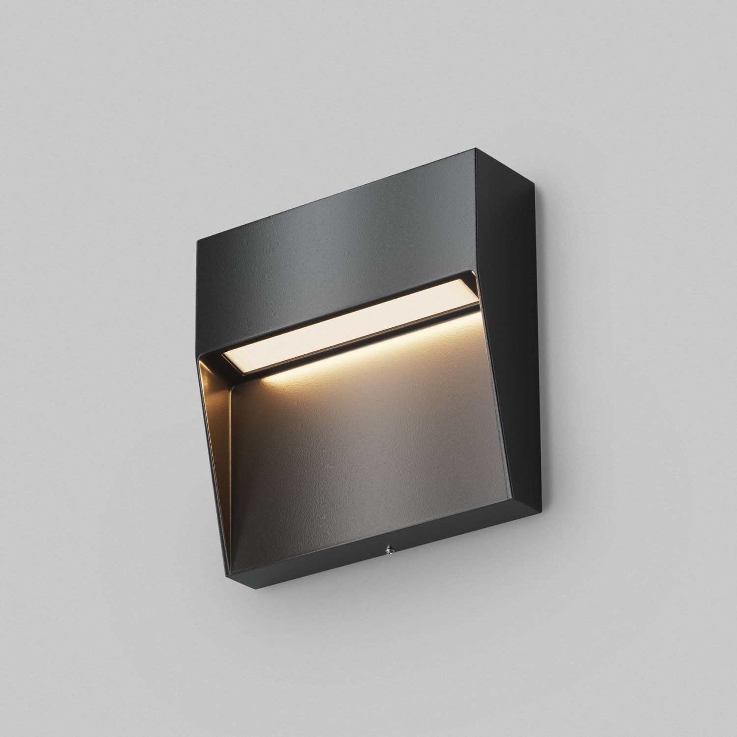 Außenlampe Wand LED Aluminium IP54 Schwarz quadratisch Deckenleuchte, Postfach, Beleuchtung