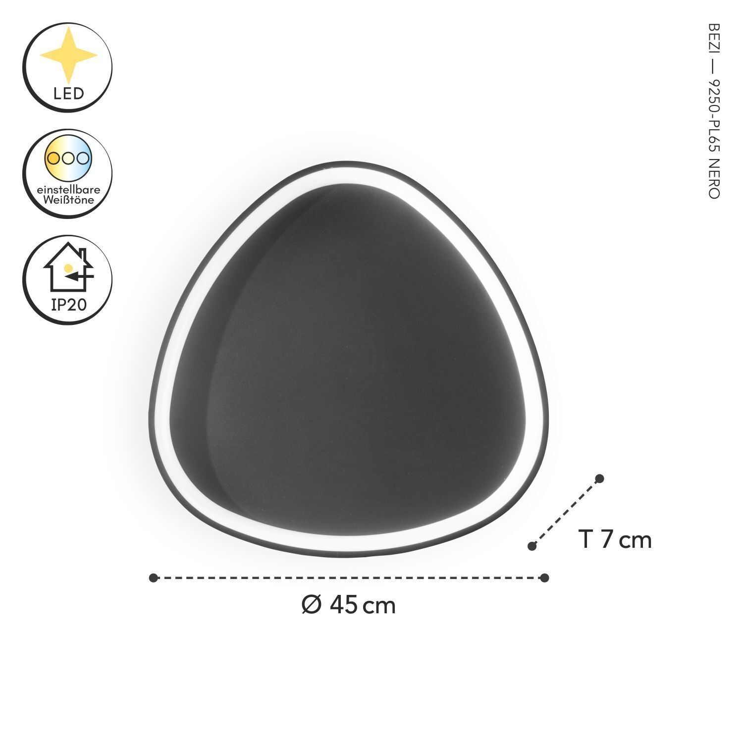 Lounge-Lampe, USB-LED, ovale Leuchte, dimmbar, Wohnraumbeleuchtung