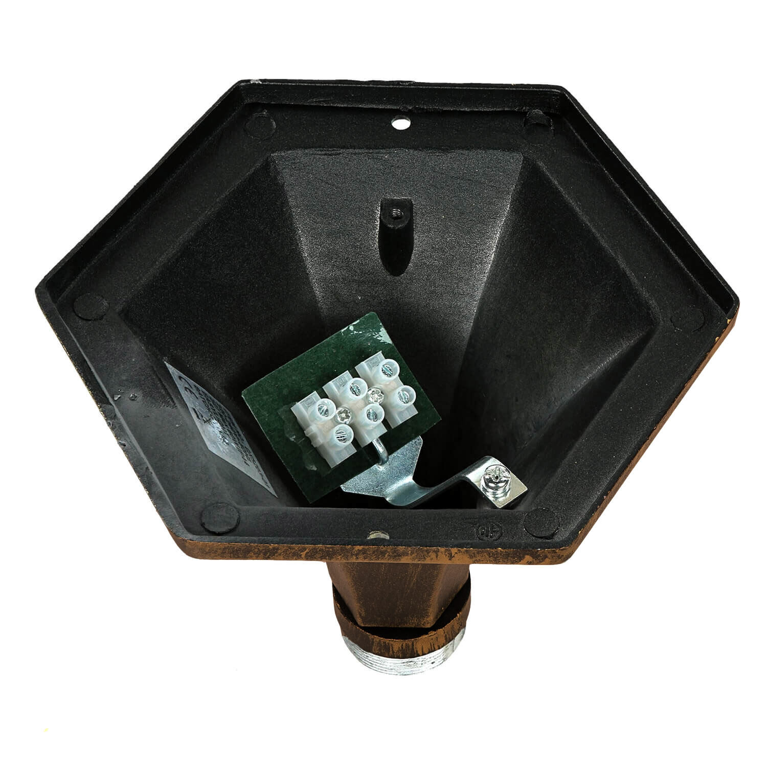 Wegeleuchte Garten E27 111 cm in Schwarz Kupfer Rustikal Elektronik, Hardware