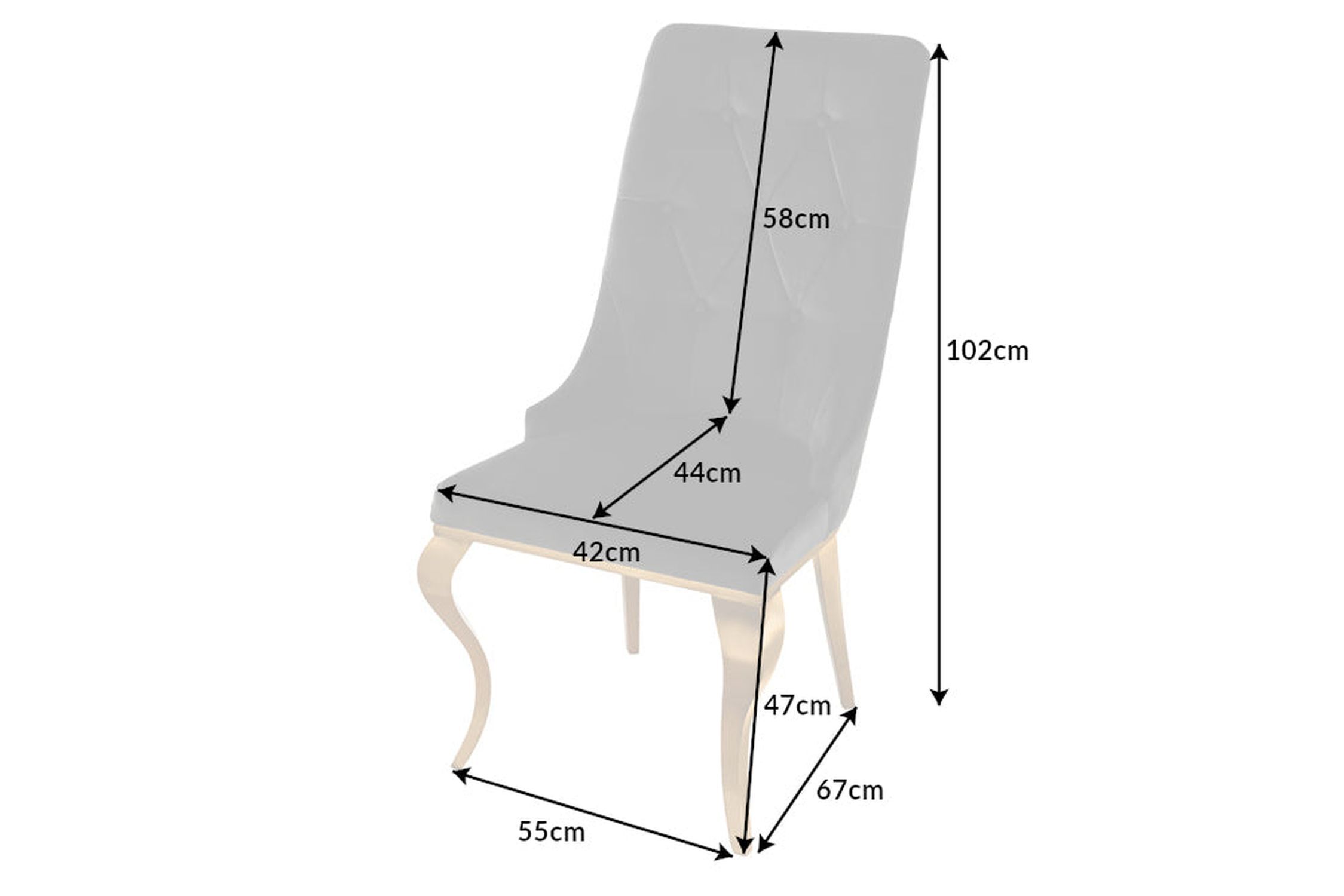 Esszimmerstuhl Samt Metall mit Griff Schwarz Gold Barock Diagramm, Handlung, Stuhl, Mobiliar