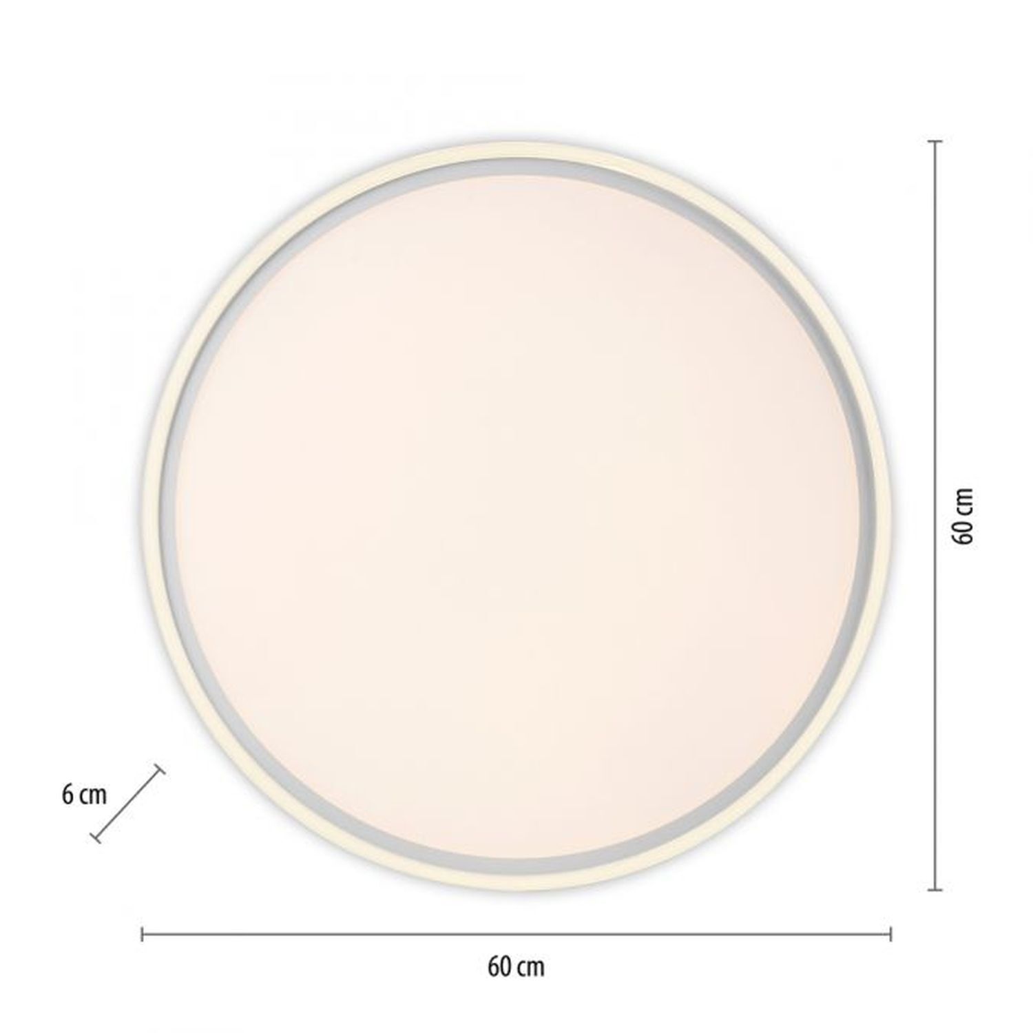 Dimmbare LED Deckenlampe Fernbedienung 2700-5000 K rund Oval, Teller