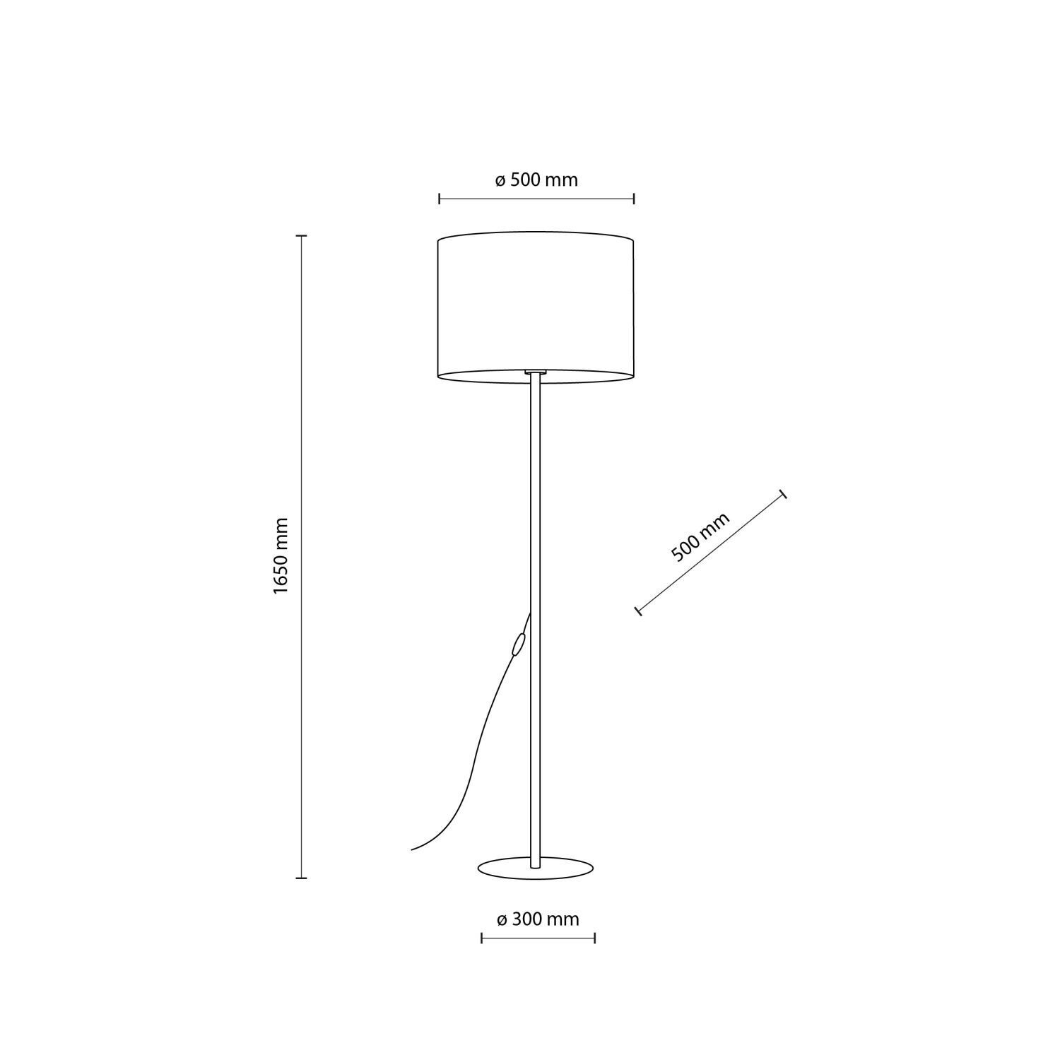 Stehlampe Modern 165 cm Metall Jute E27 Schwarz Braun