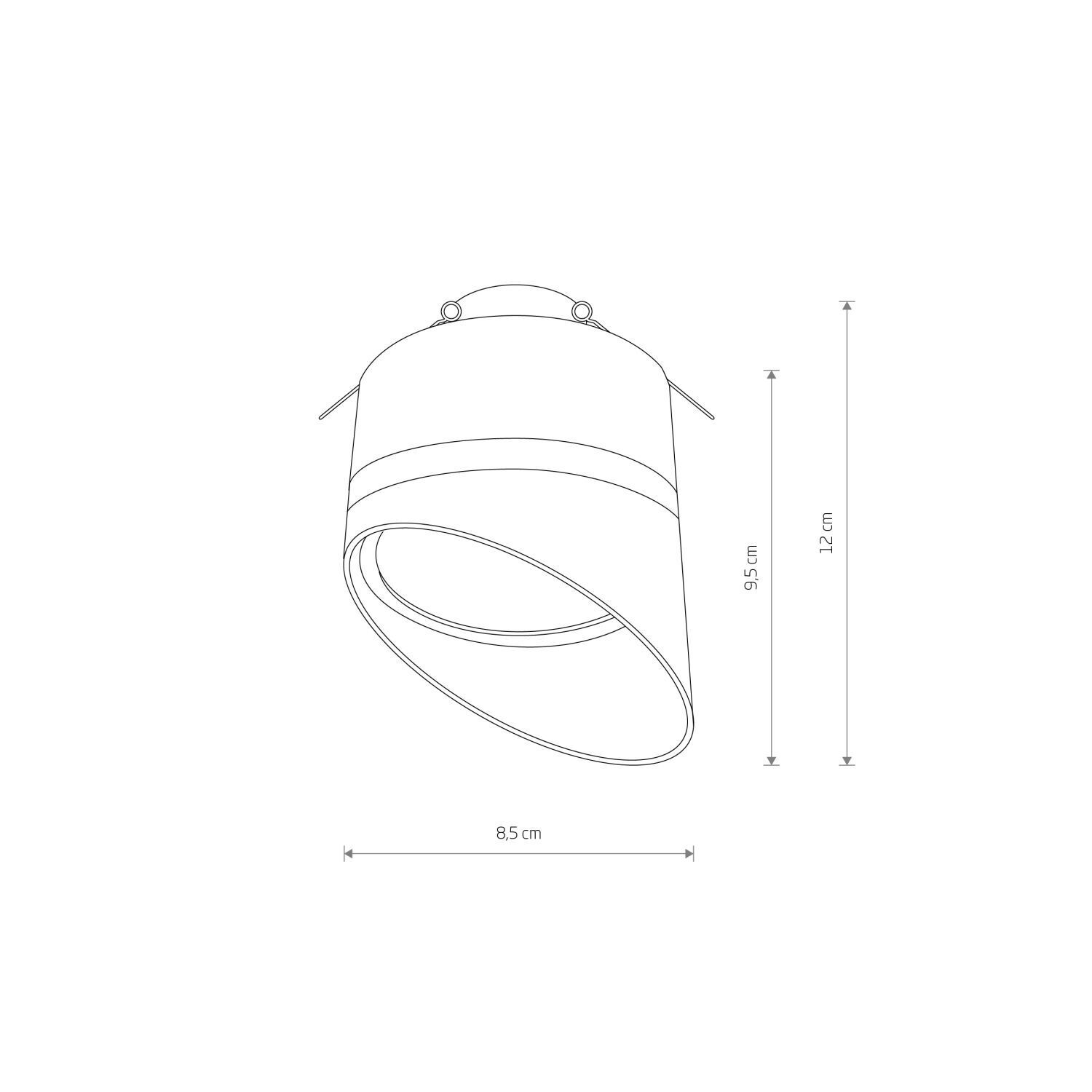 Einbauleuchte Decke Ø 8,5 cm H: 12 cm GX53 Weiß
