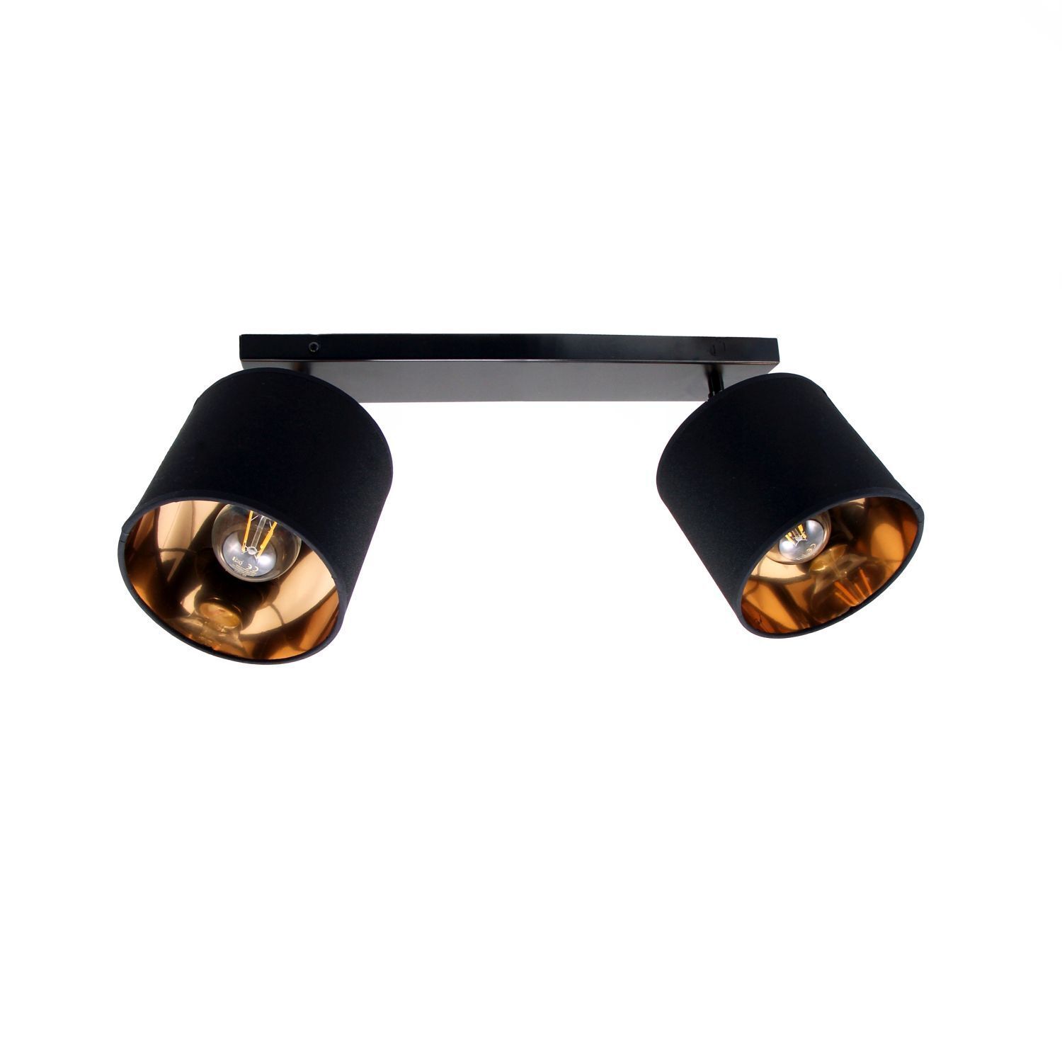 Flexibler Deckenstrahler Stoff Metall E27 70 cm lang