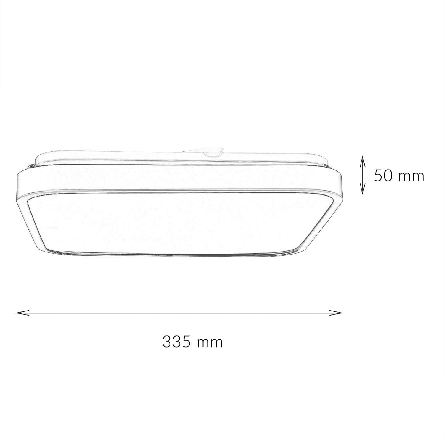 LED Deckenlampe Schwarz Modern IP44 3000K blendarm