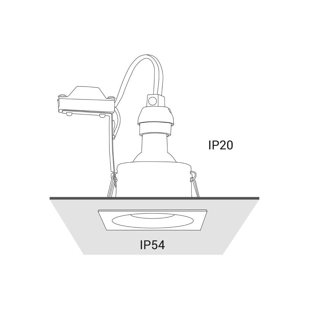 Weißer Einbauspot Aluminium B:8,5cm GU10 Zeitlos