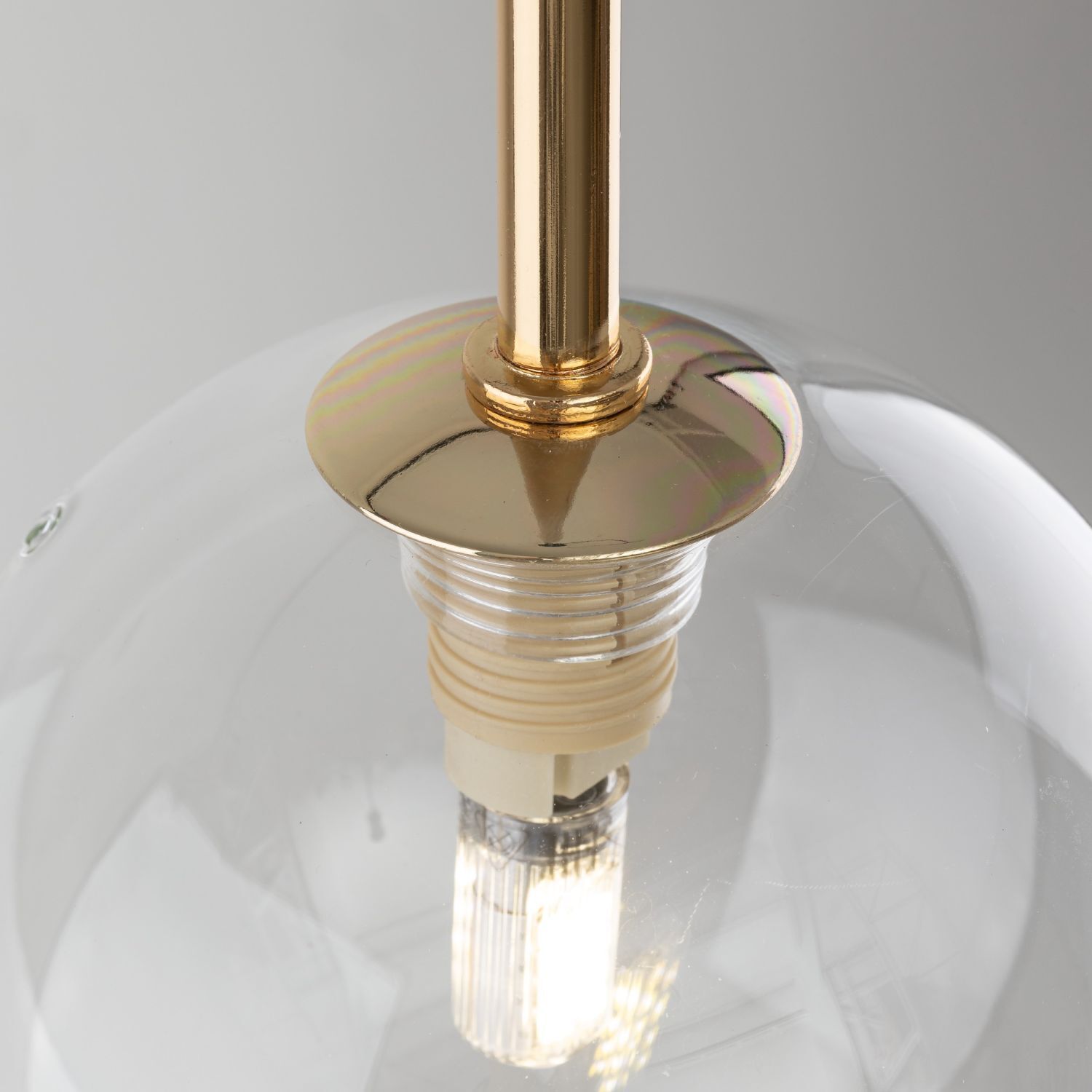 Hängeleuchte Glas Kugel Ø 12 cm schmal höhenverstellbar