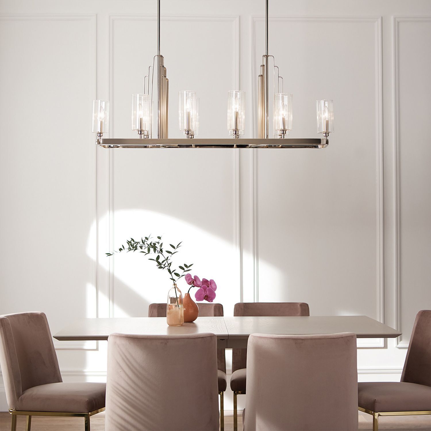 Hängelampe Metall Glas H: max. 162,5 cm Art Déco