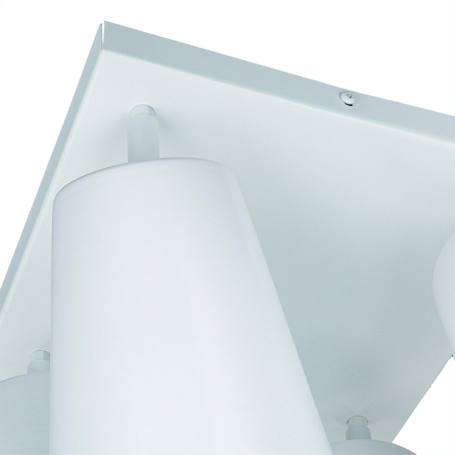 Deckenstrahler Weiß Gold Metall Retro 4-flammig E27 Beleuchtung